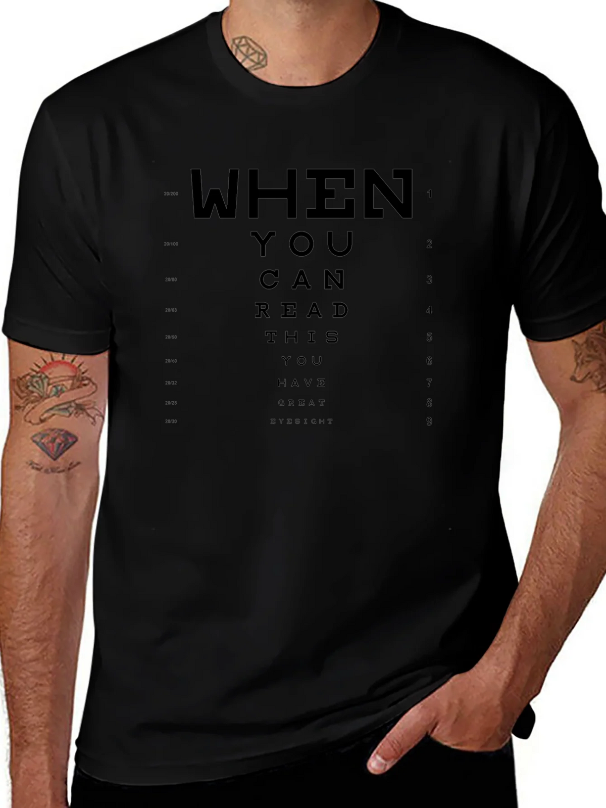 Great Eyesight T-Shirt - Funny Eye Chart Tee product image 1