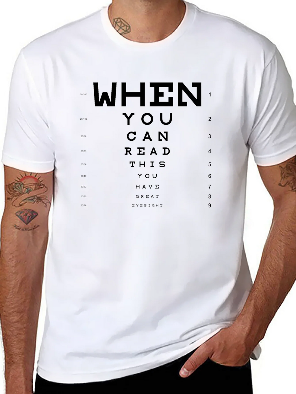 Great Eyesight T-Shirt - Funny Eye Chart Tee product image 7