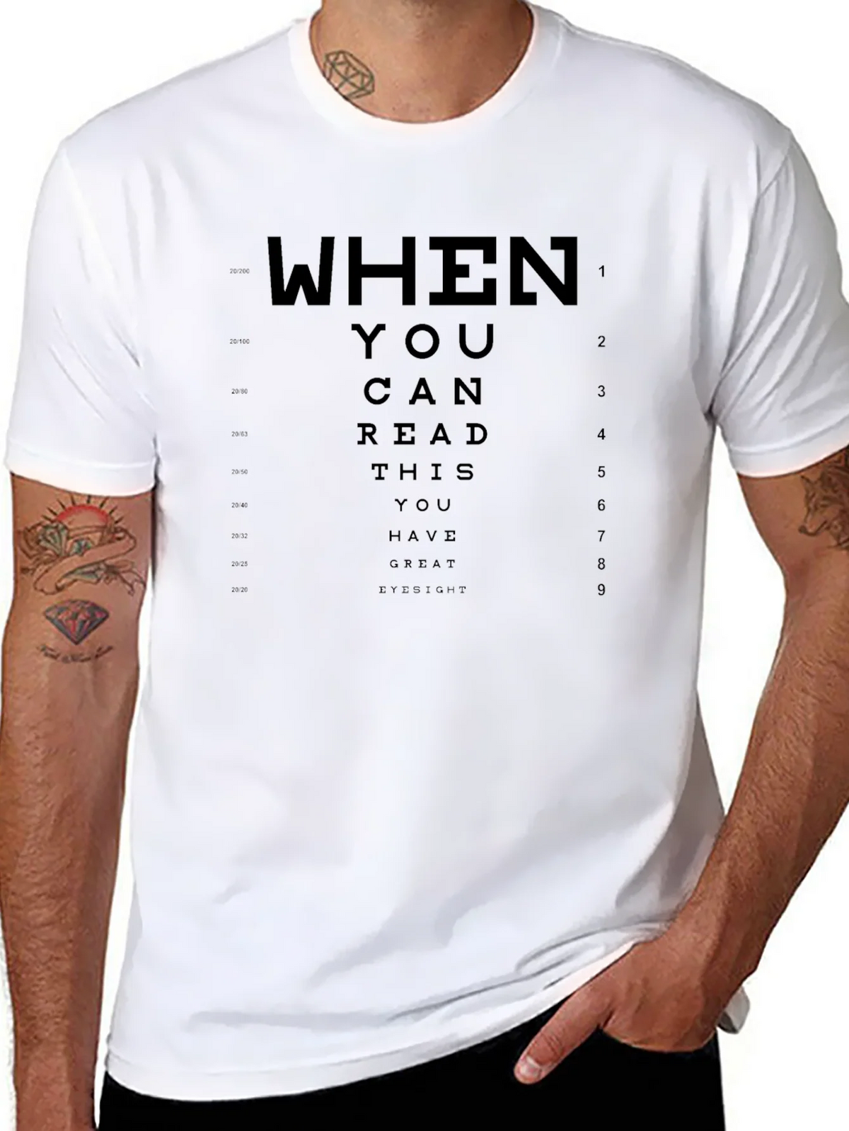 Great Eyesight T-Shirt - Funny Eye Chart Tee product image 7