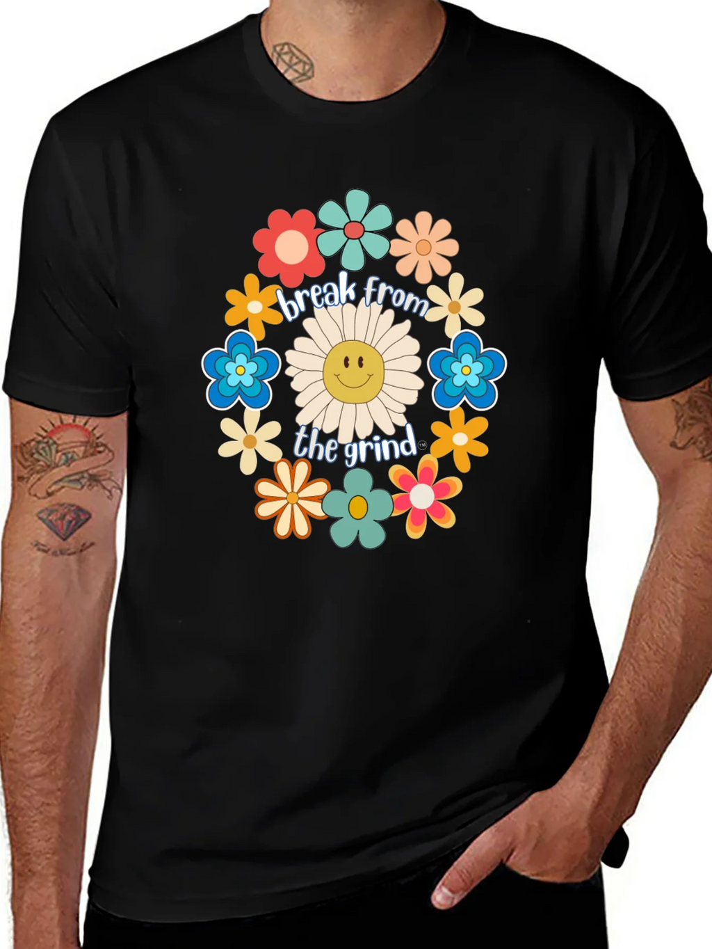 Break From The Grind Floral Graphic Tee product image 1