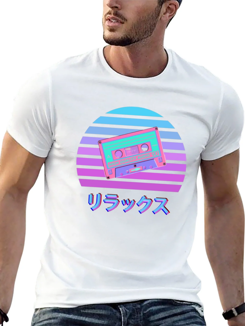 Retro Cassette Sunset Graphic Tee product image 9