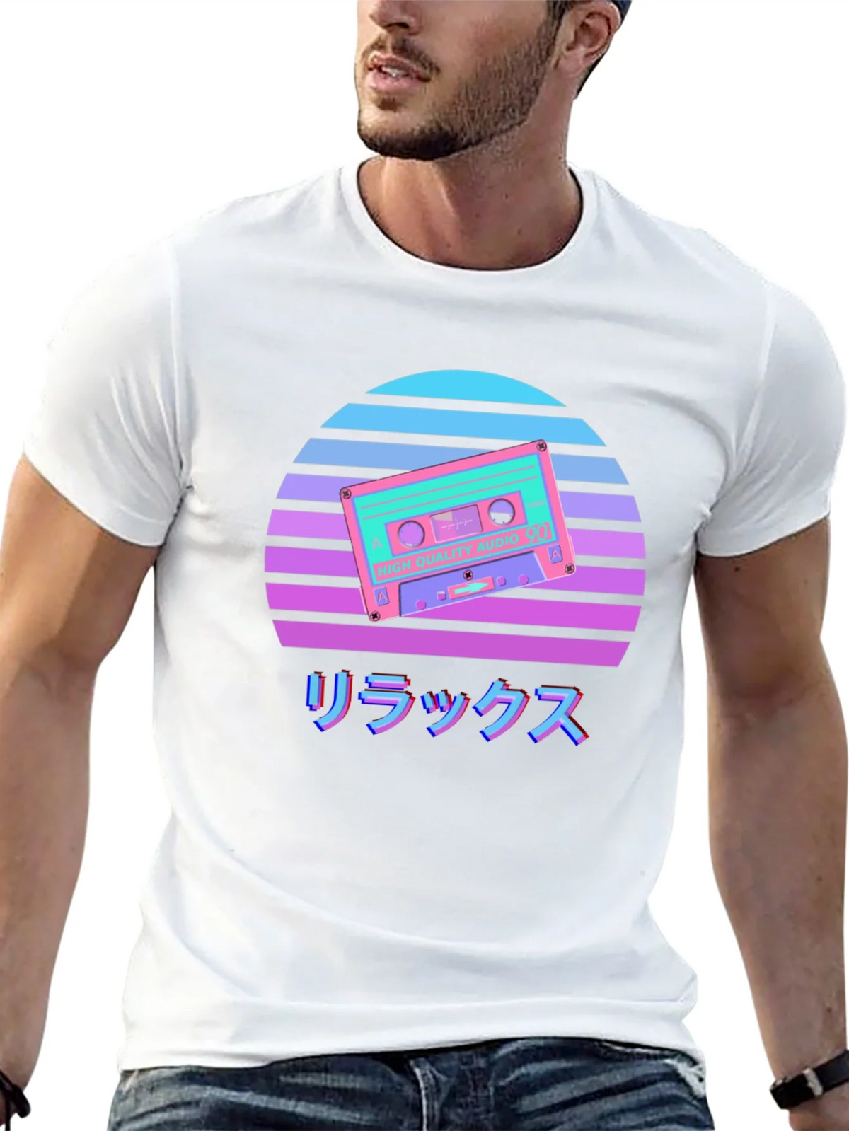 Retro Cassette Sunset Graphic Tee product image 9