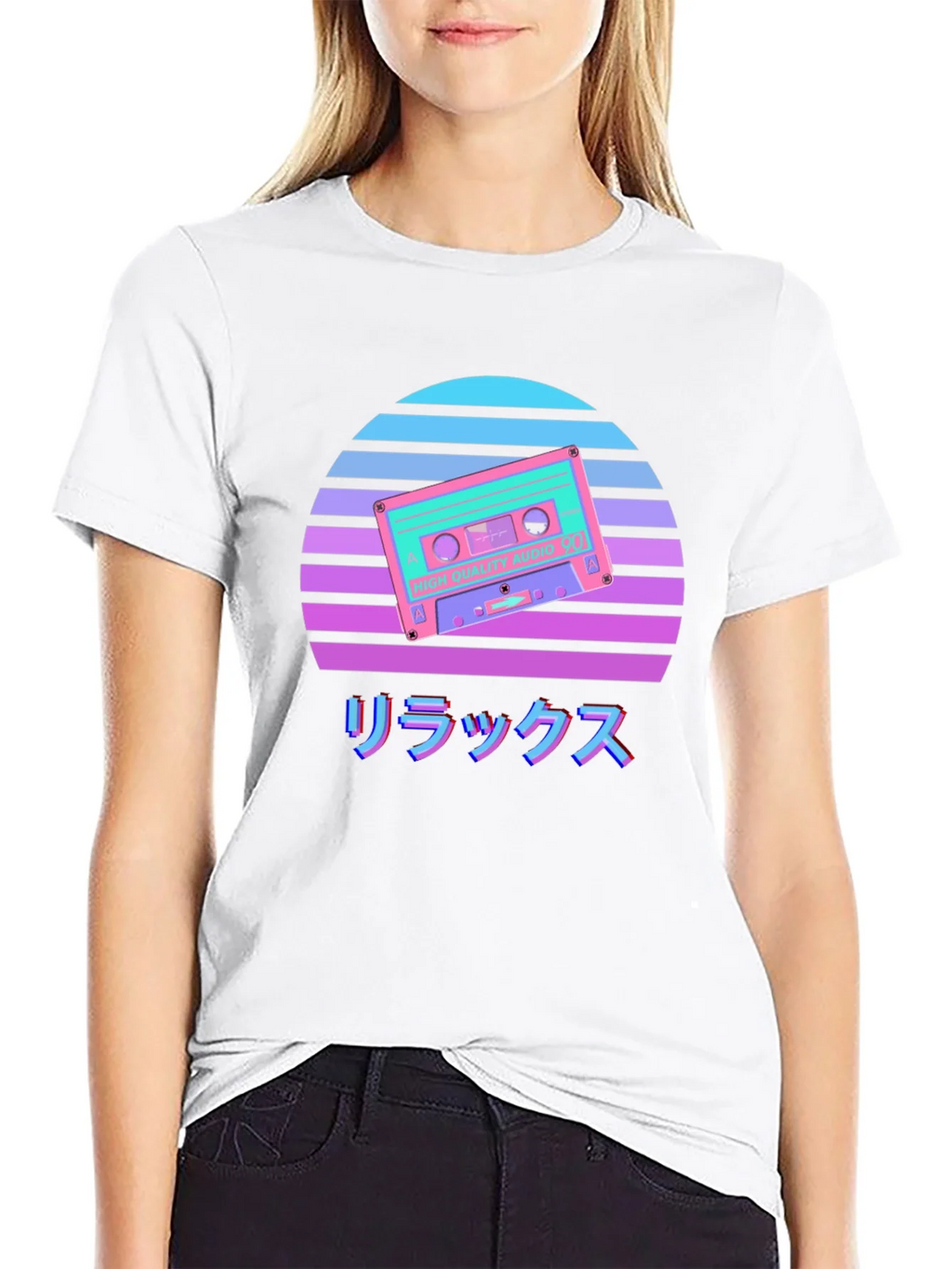 Retro Cassette Sunset Graphic Tee product image 6