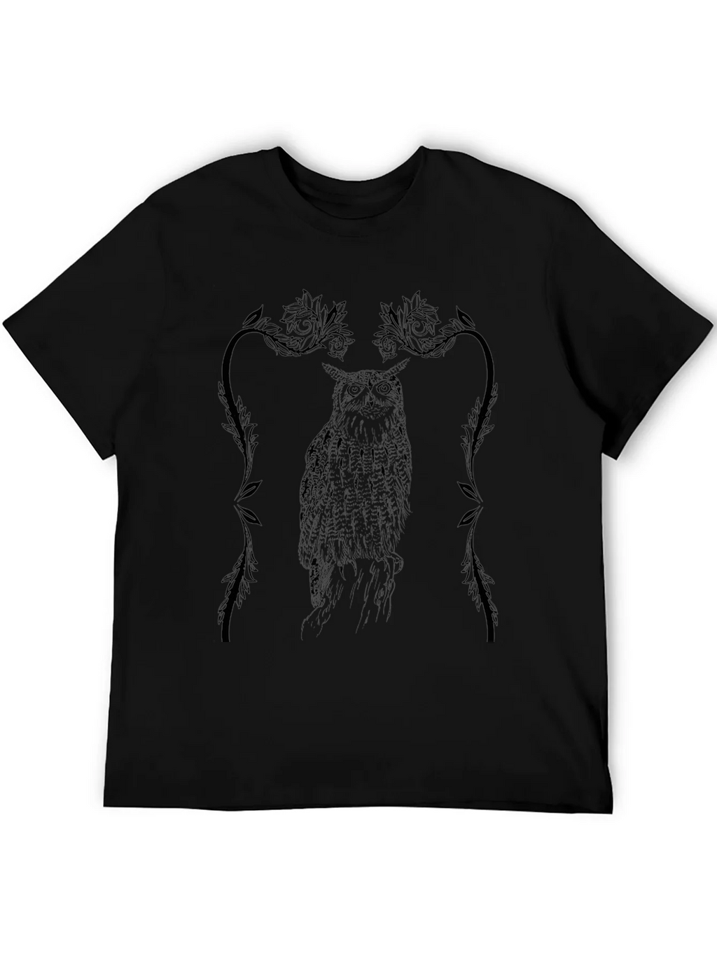 Owl Graphic Tee - Black Cotton product image 4