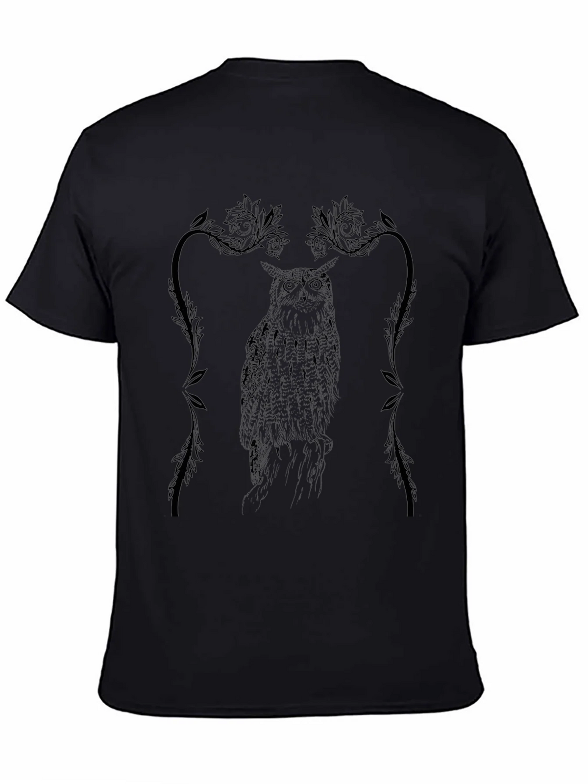 Owl Graphic Tee - Black Cotton product image 3