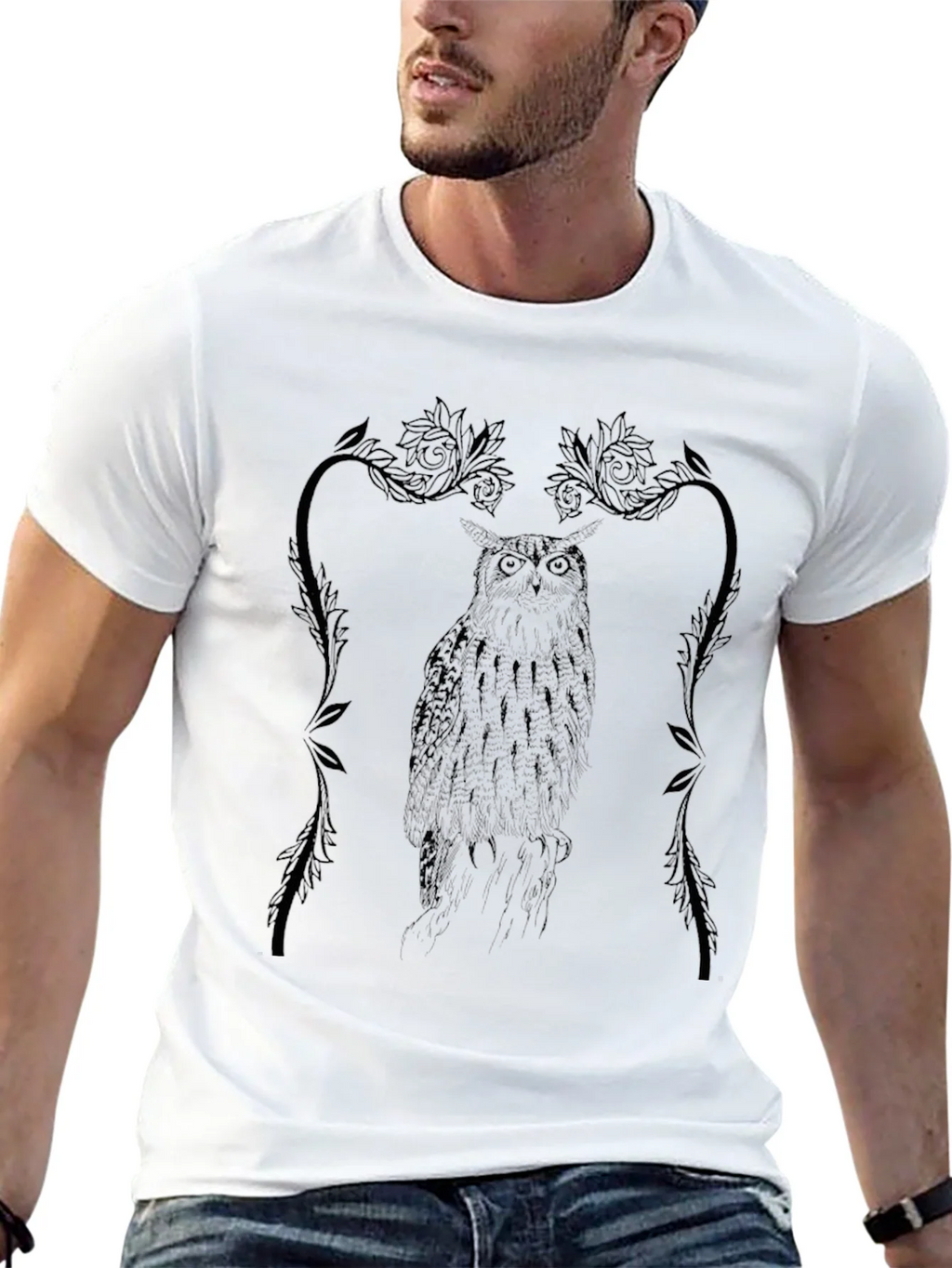 Owl Graphic Tee - Black Cotton product image 10