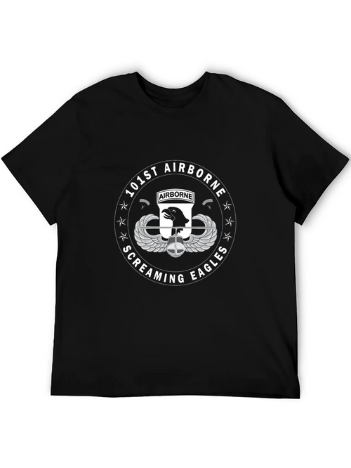101st Airborne Screaming Eagles Black T-Shirt product image 2