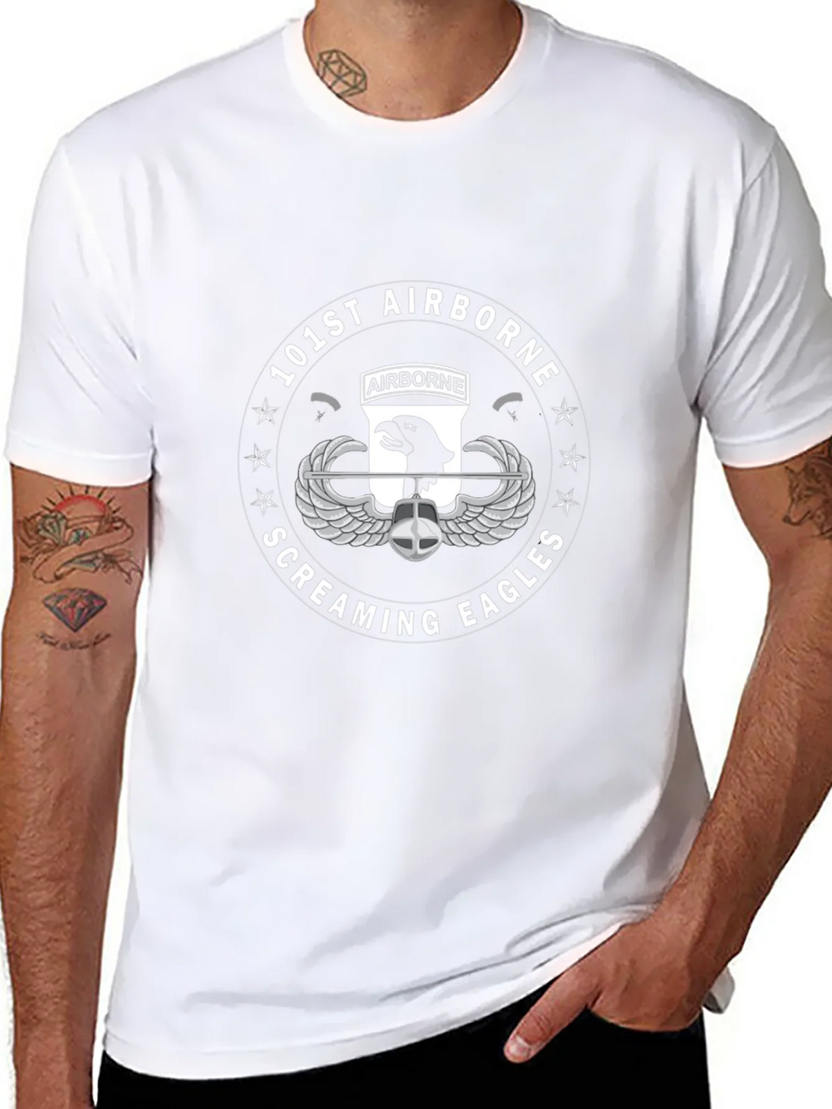 101st Airborne Screaming Eagles Black T-Shirt product image 3
