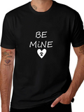 Be Mine Paw Print Heart Graphic Tee - Black product image 1