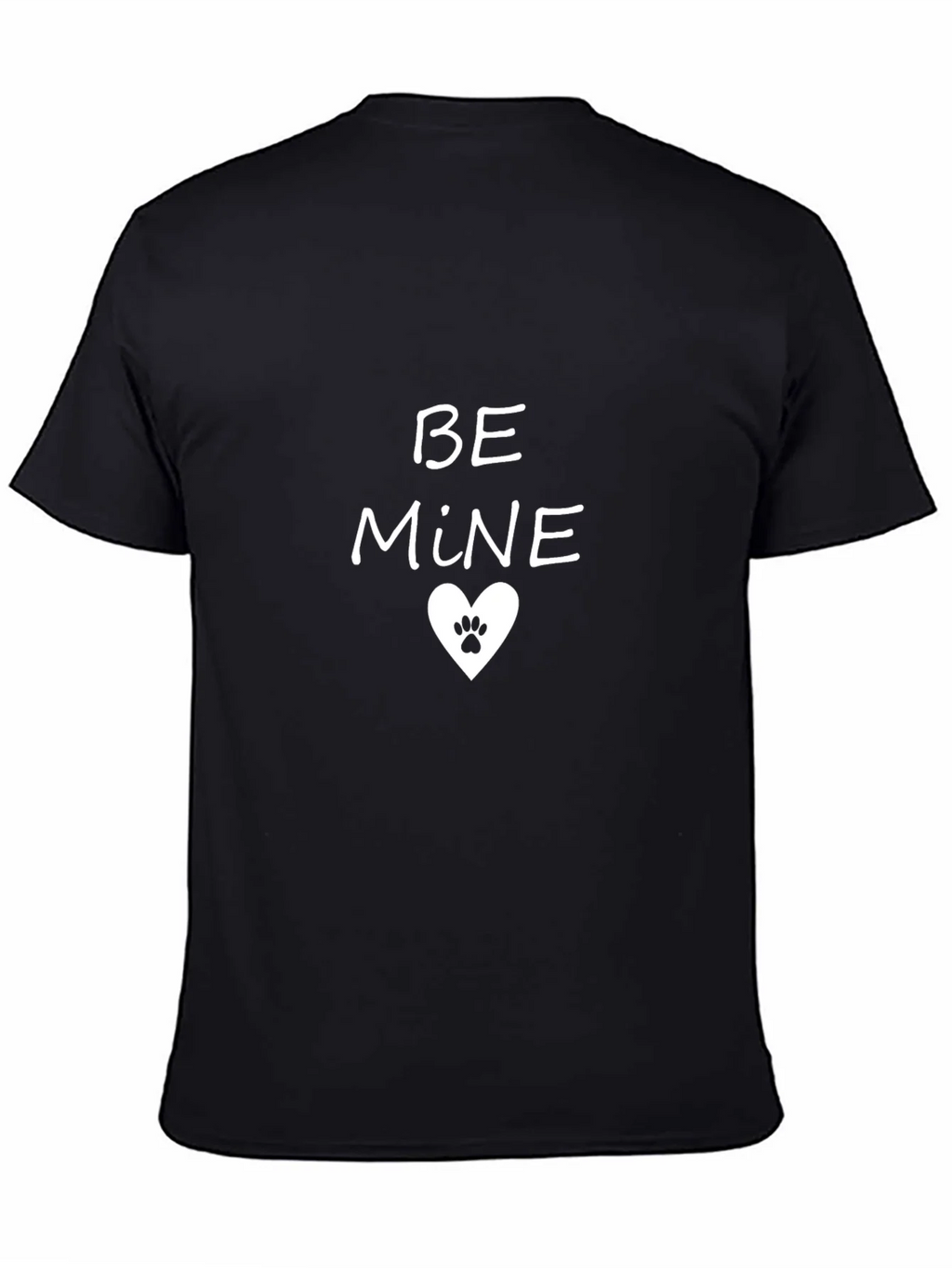Be Mine Paw Print Heart Graphic Tee - Black product image 4