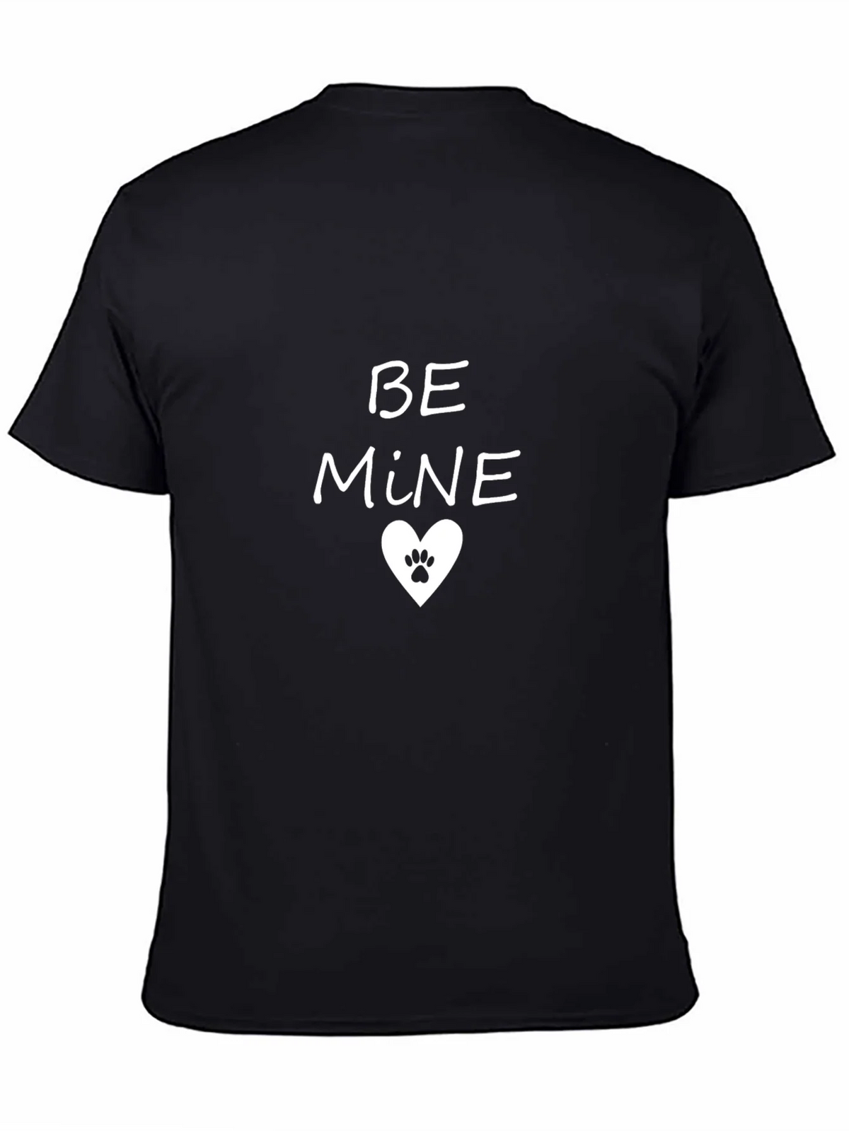 Be Mine Paw Print Heart Graphic Tee - Black product image 4