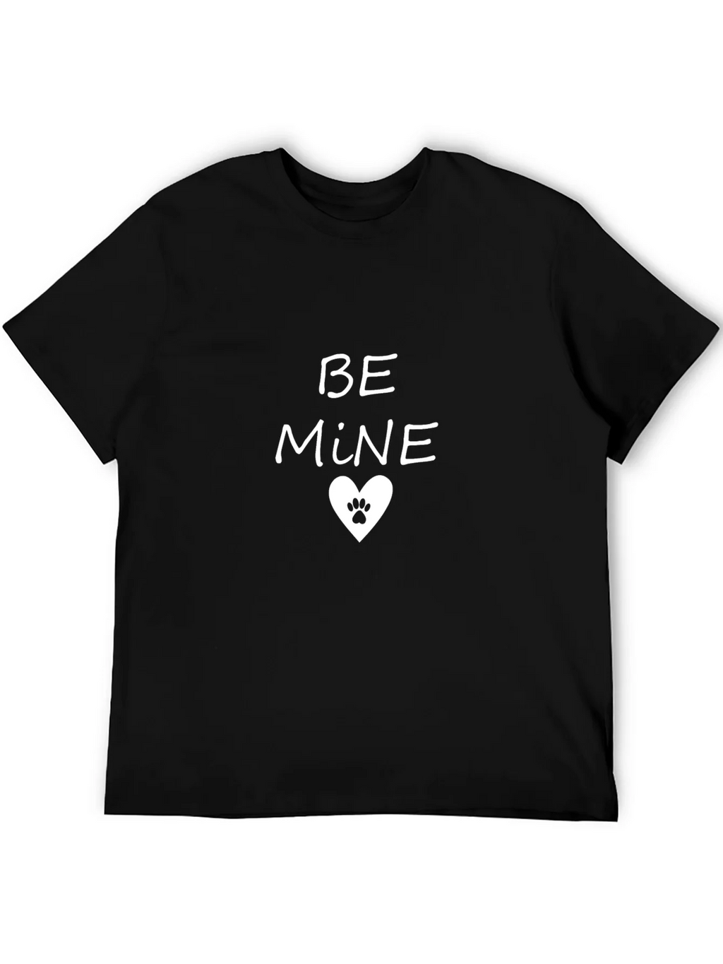 Be Mine Paw Print Heart Graphic Tee - Black product image 5