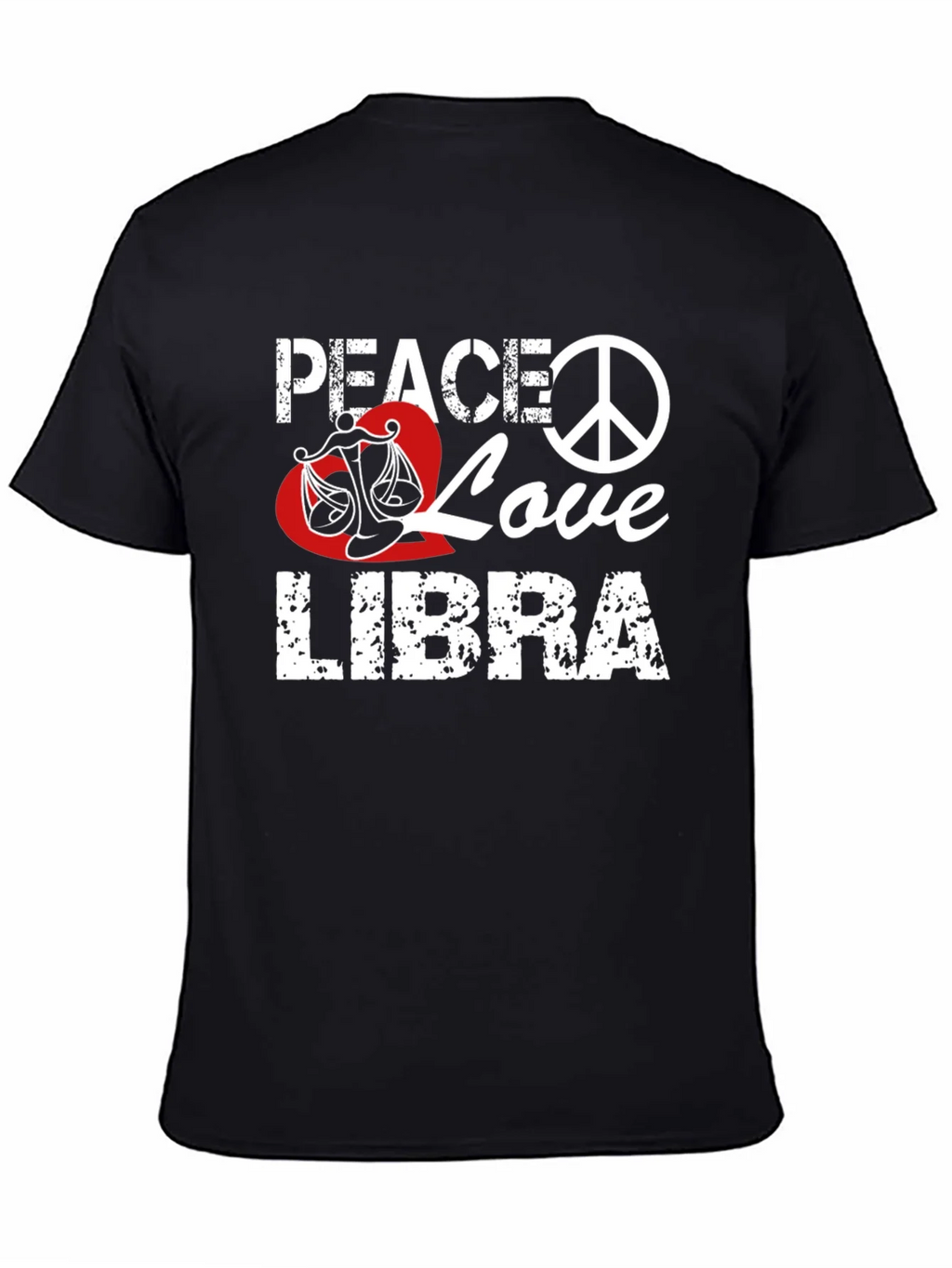 Peace Love Libra T-Shirt Zodiac Sign Graphic Tee product image 4