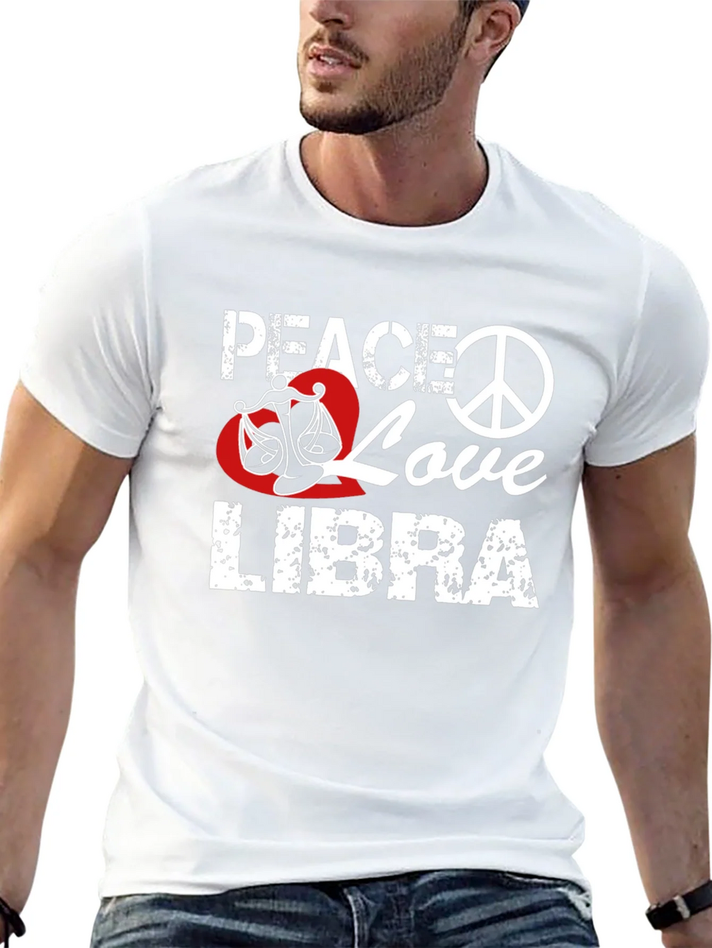 Peace Love Libra T-Shirt Zodiac Sign Graphic Tee product image 12