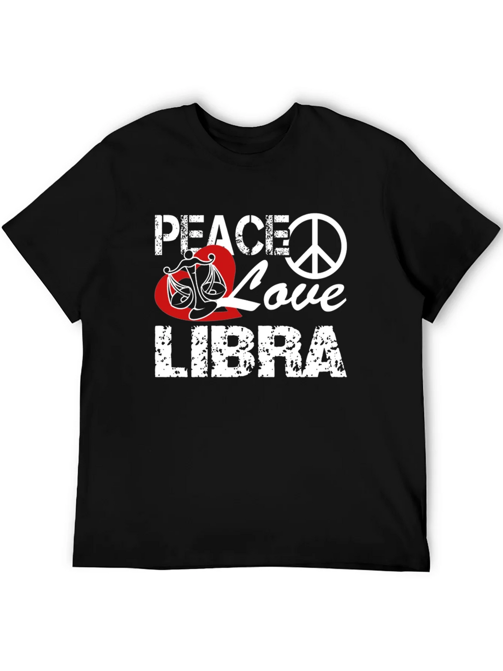 Peace Love Libra T-Shirt Zodiac Sign Graphic Tee product image 5