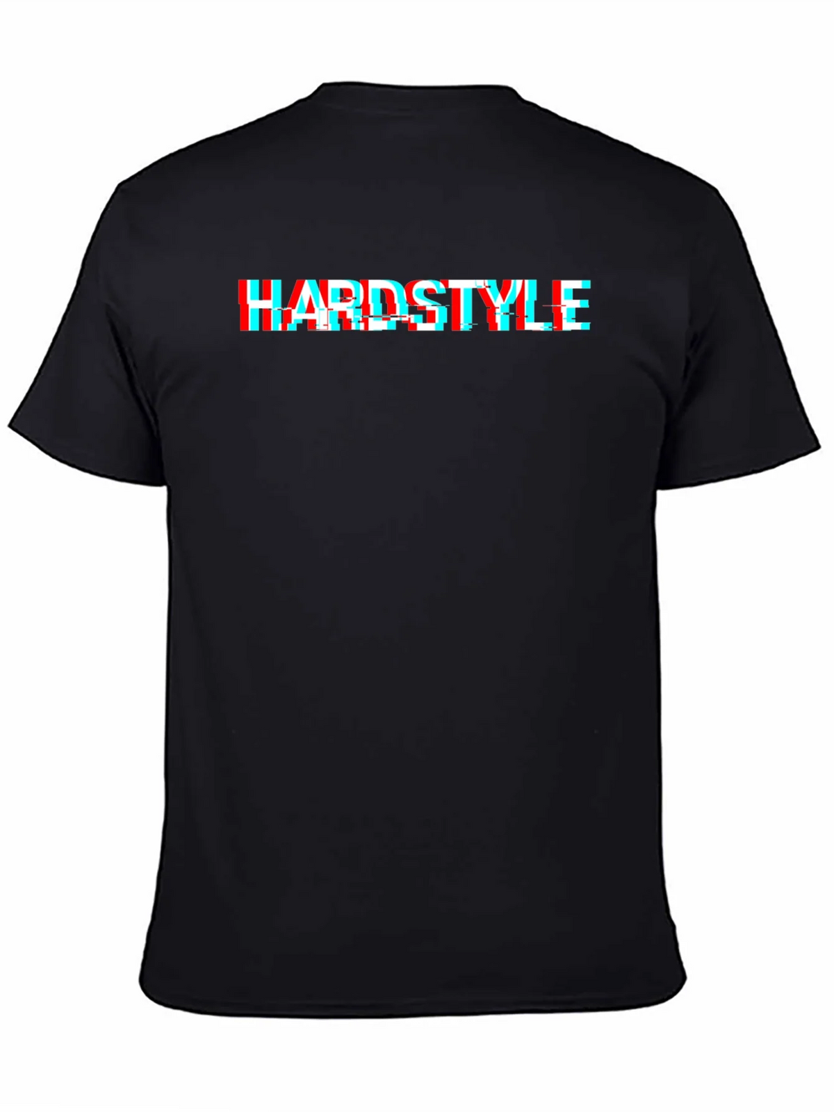 Hardstyle Glitch Effect Black T-Shirt product image 4