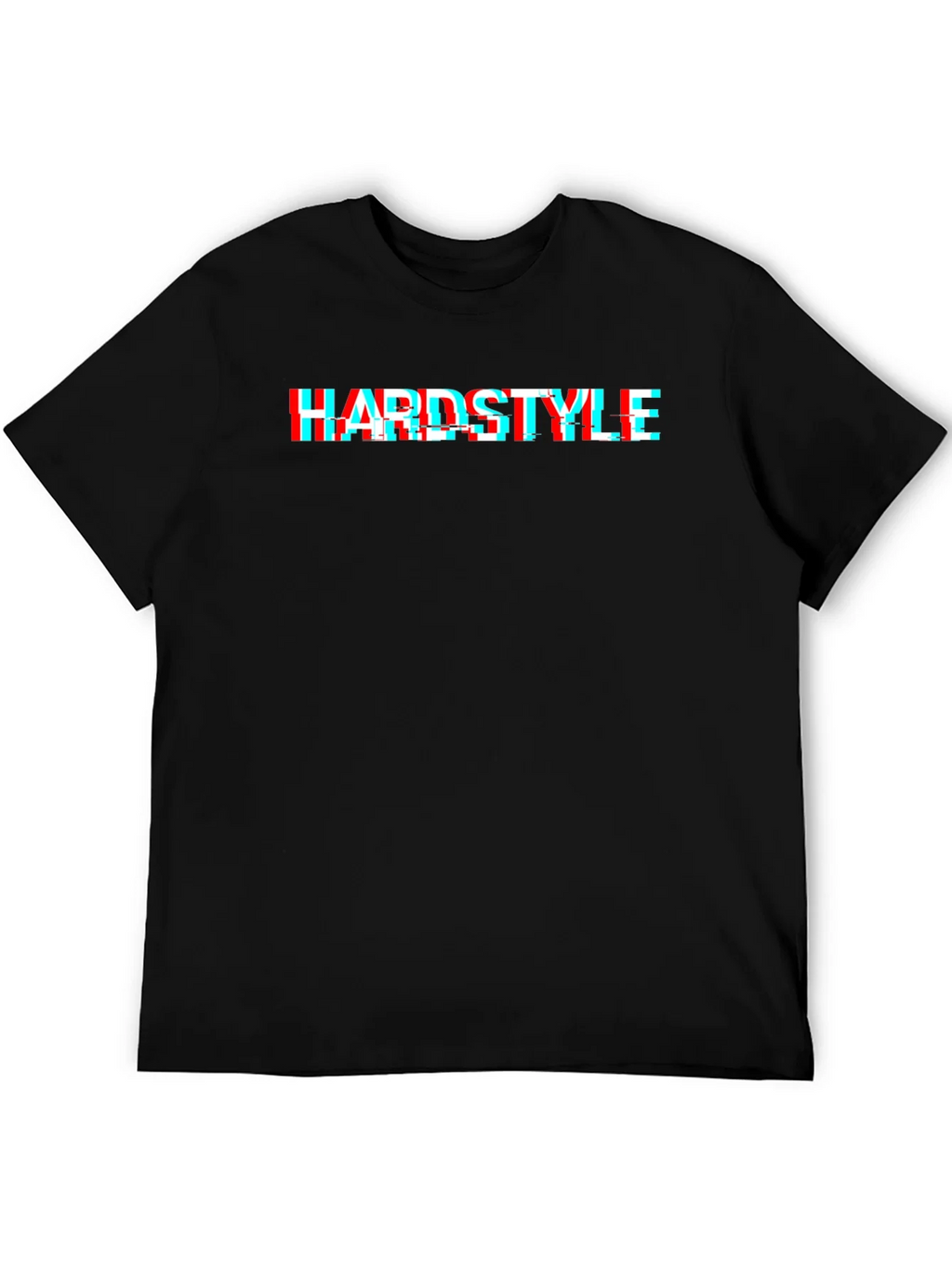 Hardstyle Glitch Effect Black T-Shirt product image 5