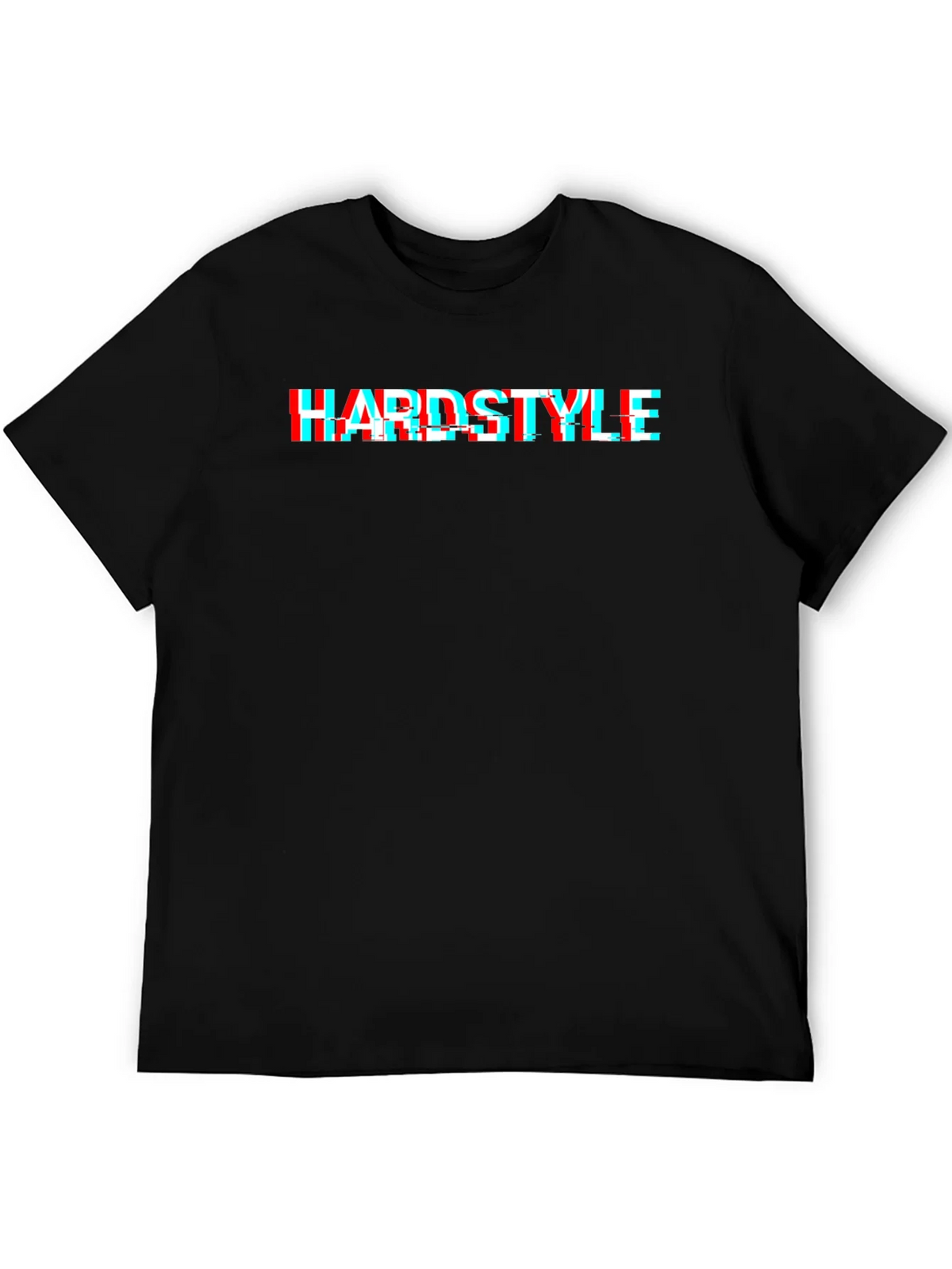 Hardstyle Glitch Effect Black T-Shirt product image 5