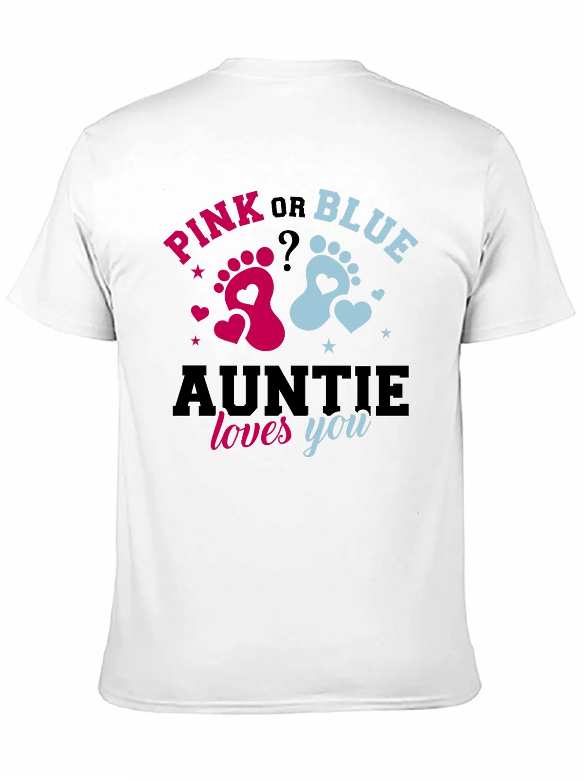 Pink or Blue Auntie Loves You Gender Reveal T-Shirt product image 10
