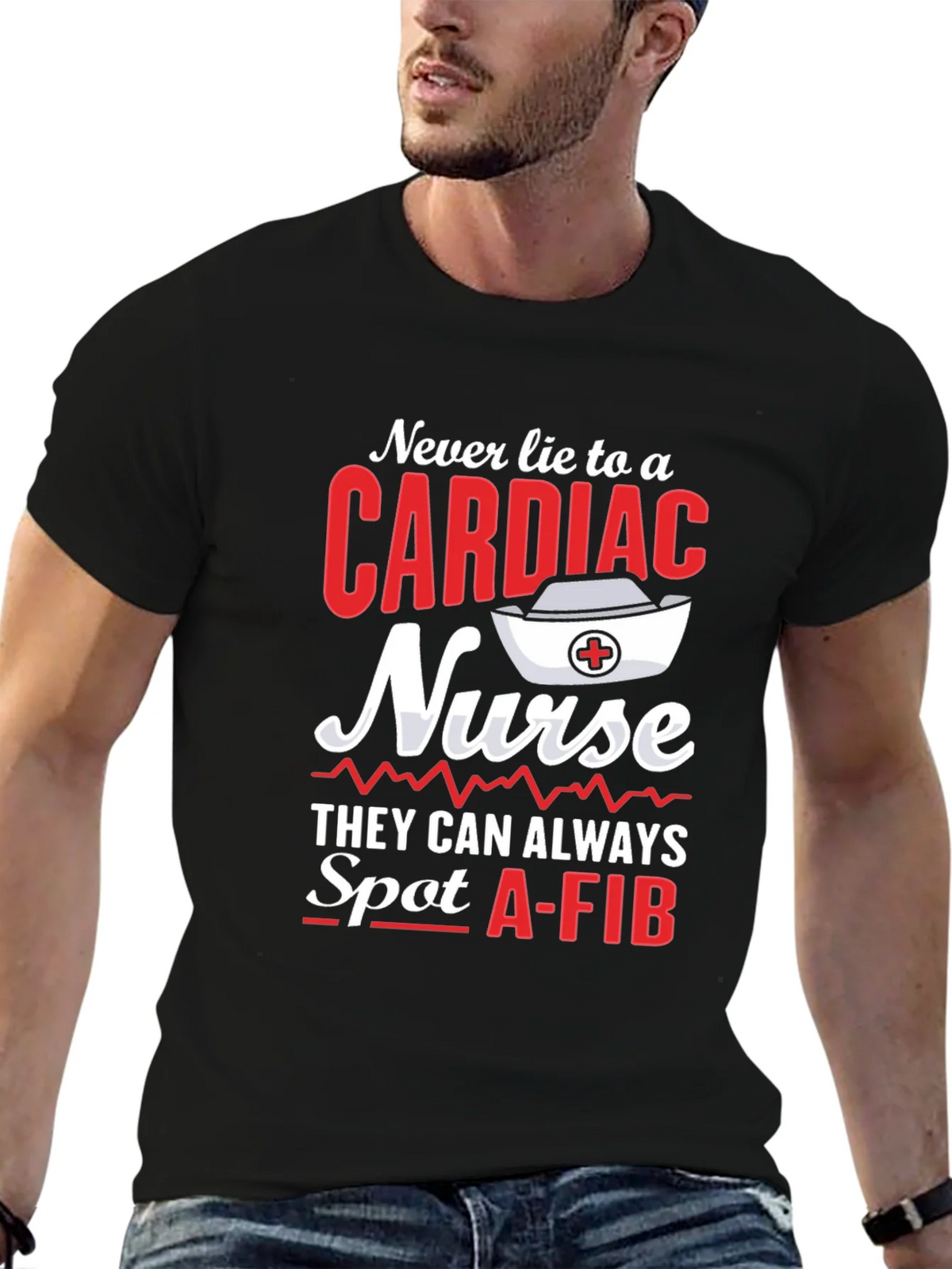 Cardiac Nurse T-Shirt - Spot A-Fib product image 6