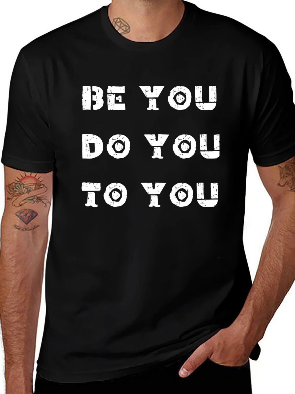 Be You Graphic Tee - Black Crew Neck T-Shirt product image 1