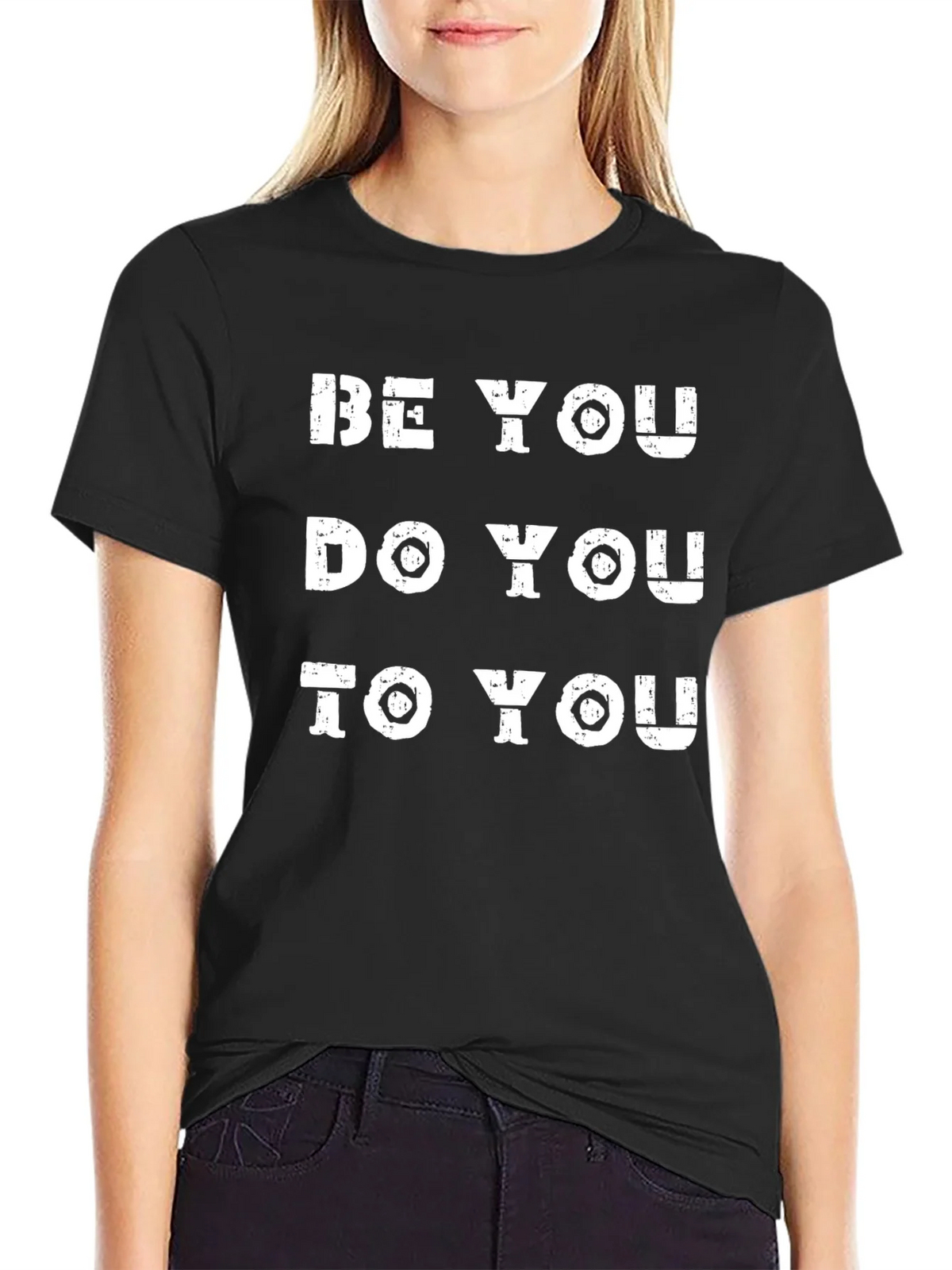Be You Graphic Tee - Black Crew Neck T-Shirt product image 2