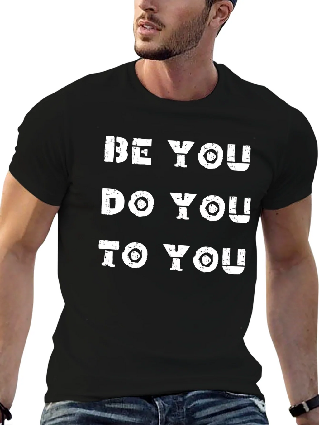 Be You Graphic Tee - Black Crew Neck T-Shirt product image 4