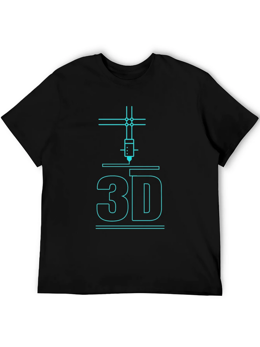 3D Printing T-Shirt - Black Graphic Tee for Tech Enthusiasts product image 3