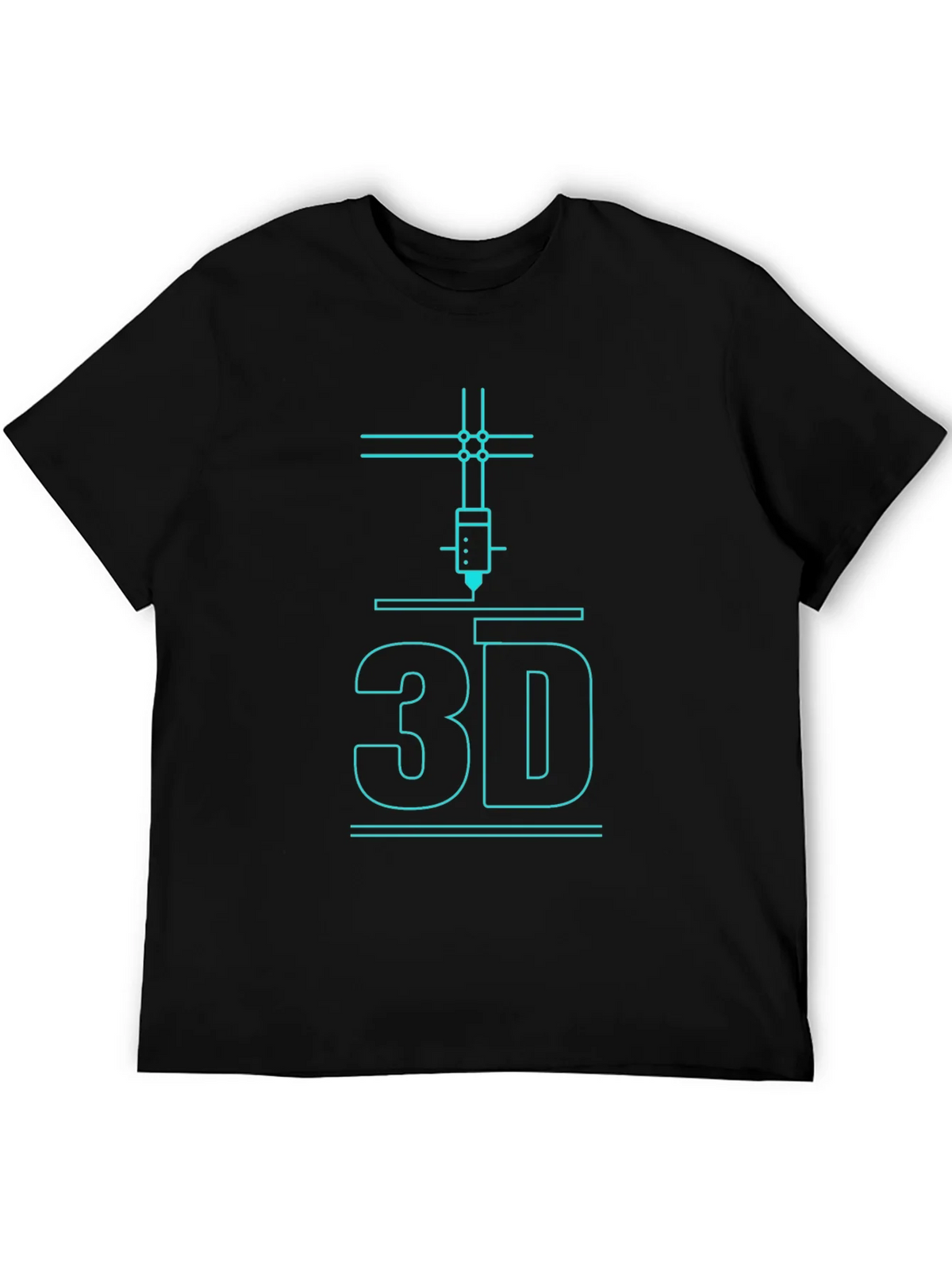 3D Printing T-Shirt - Black Graphic Tee for Tech Enthusiasts product image 3