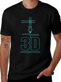 3D Printing T-Shirt - Black Graphic Tee for Tech Enthusiasts product image 1