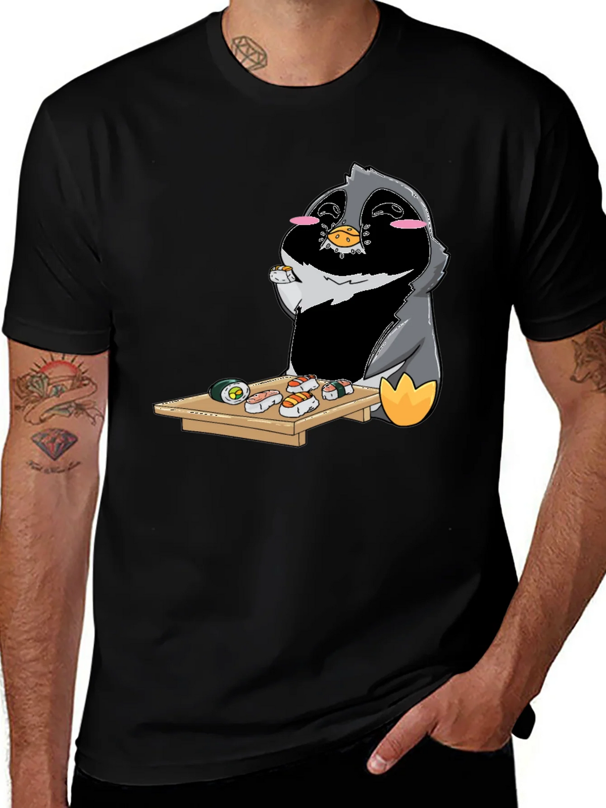 Sushi Penguin Graphic Tee product image 1