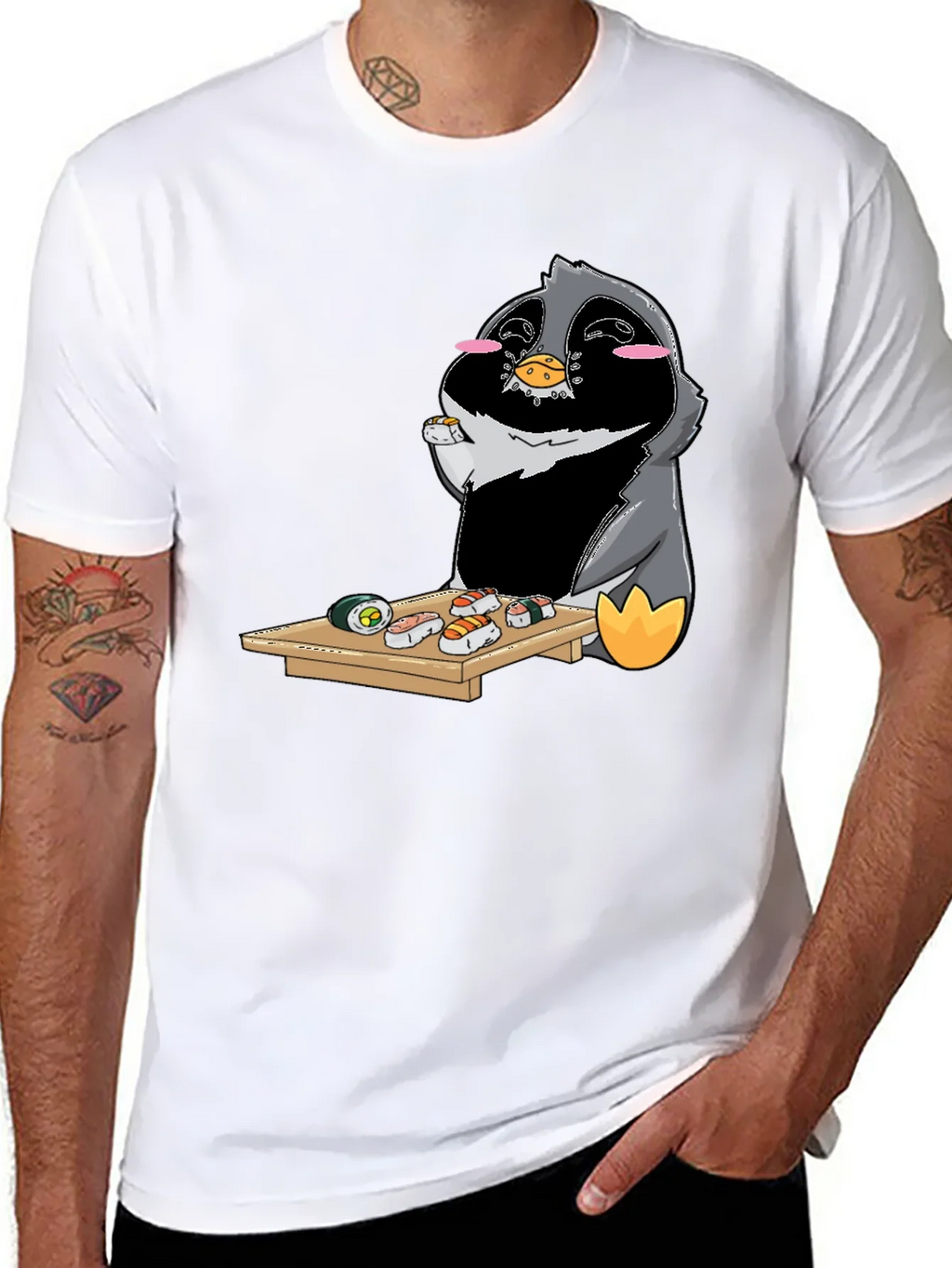 Sushi Penguin Graphic Tee product image 7