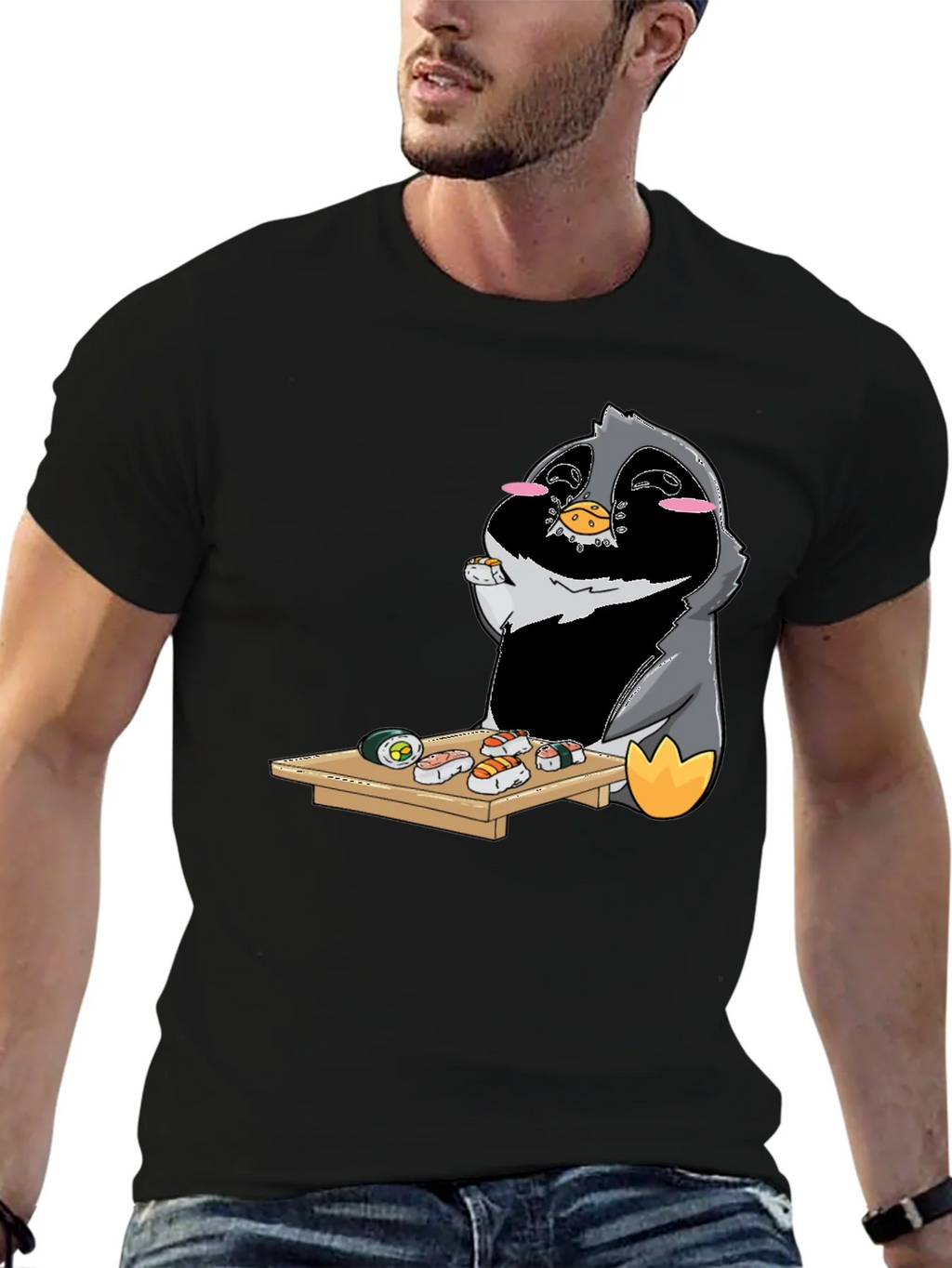 Sushi Penguin Graphic Tee product image 6