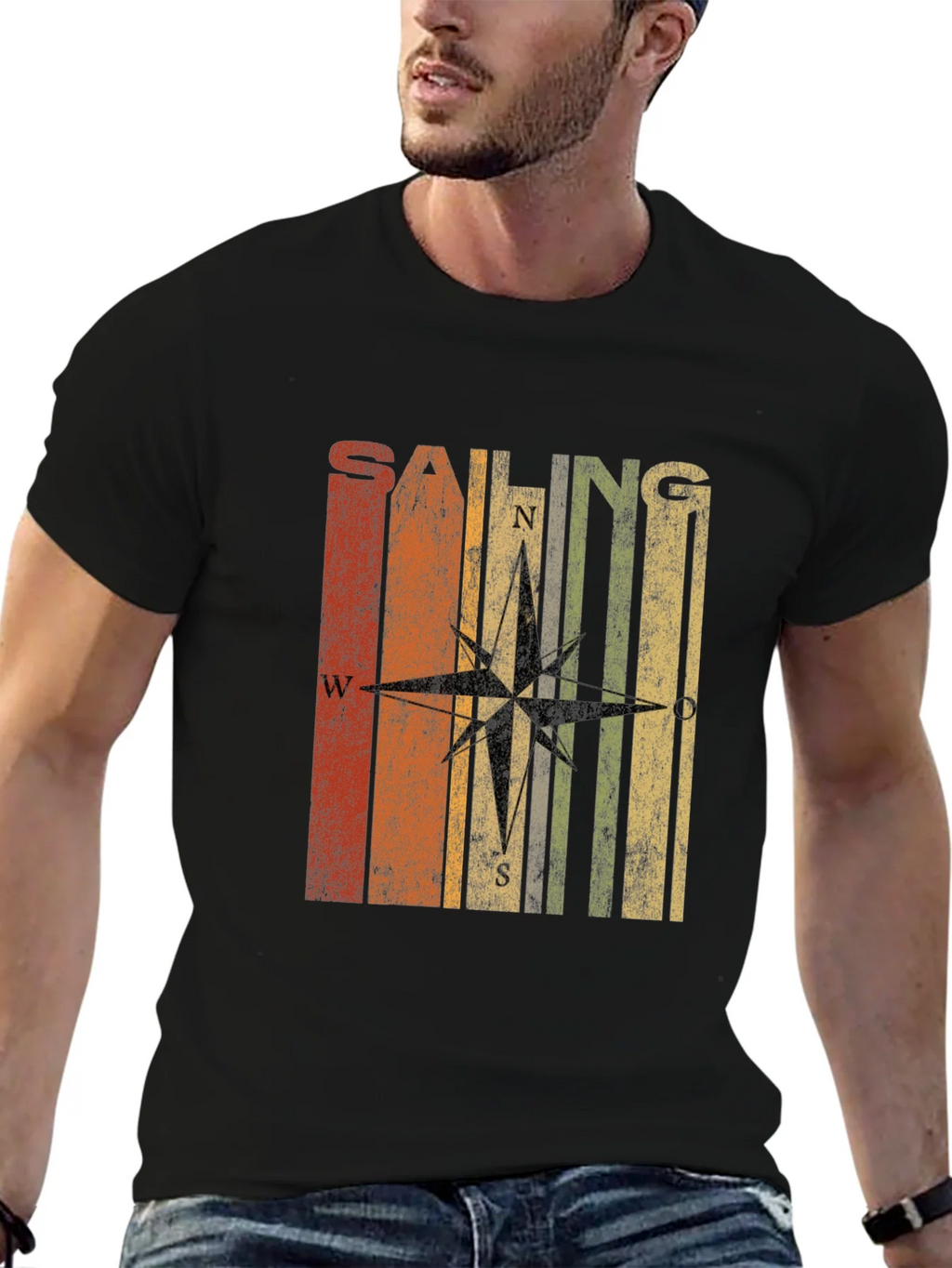 Retro Sailing Compass T-Shirt product image 6