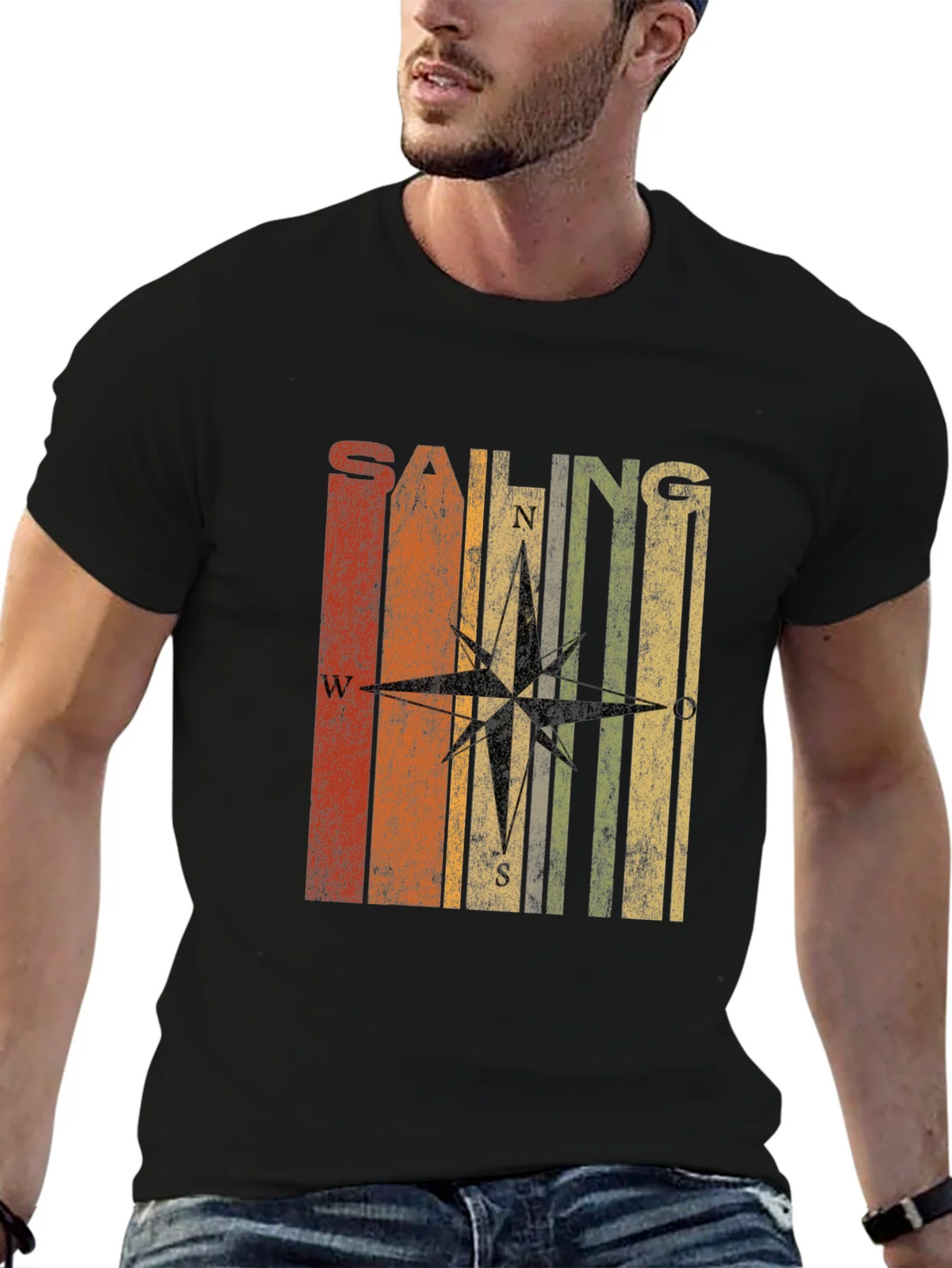 Retro Sailing Compass T-Shirt product image 6