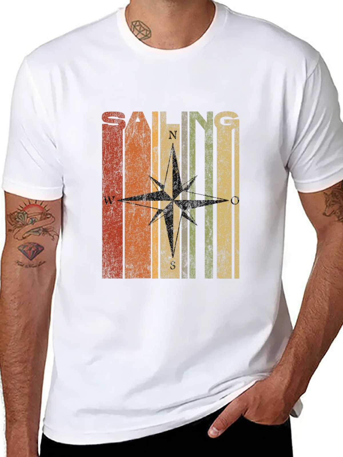 Retro Sailing Compass T-Shirt product image 7