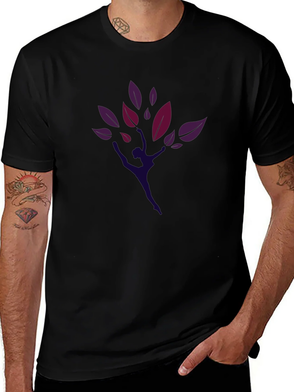 Dancer Tree Graphic Black T-Shirt product image 1