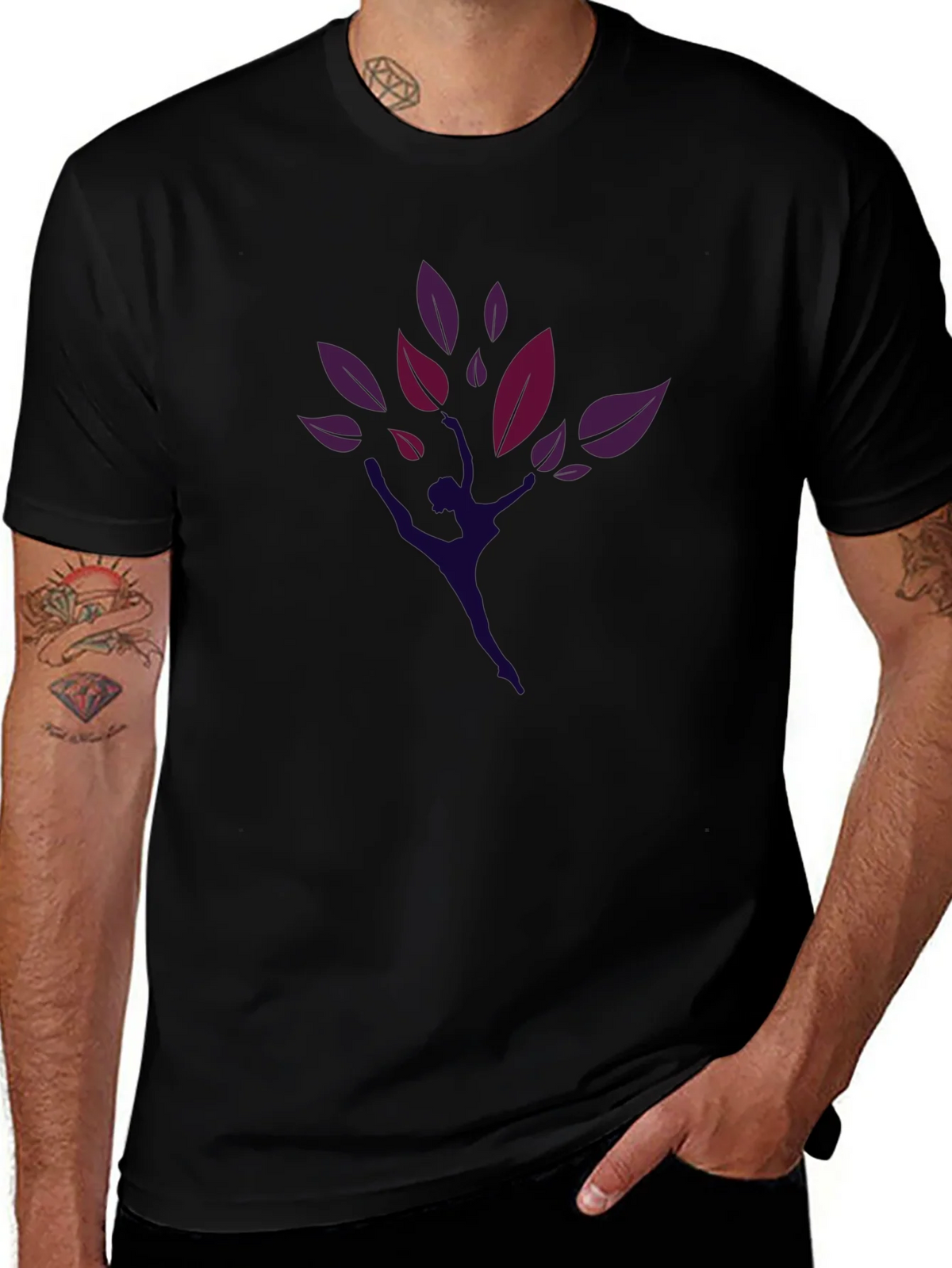 Dancer Tree Graphic Black T-Shirt product image 1