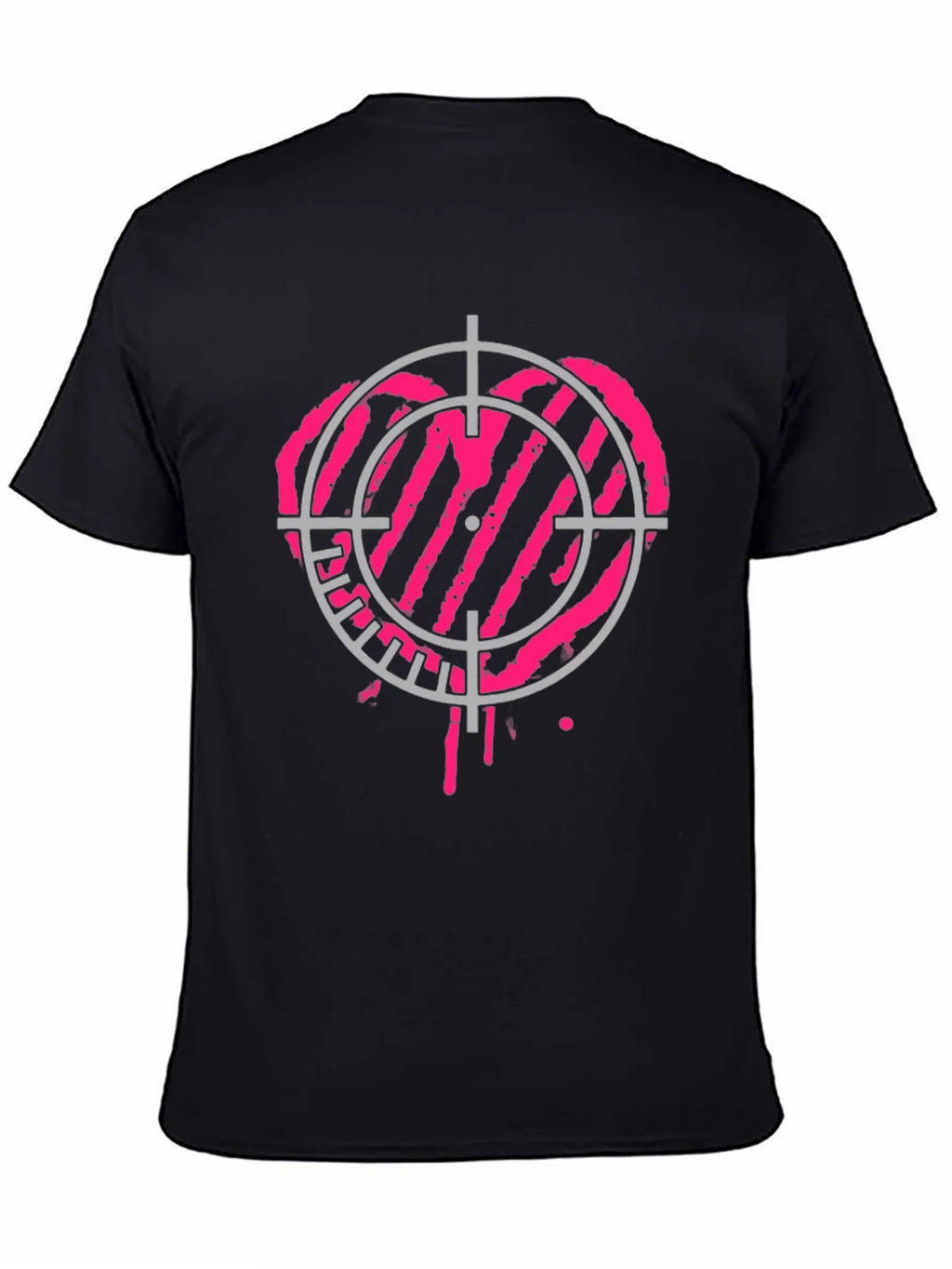 Heart Target Black T-Shirt - Unique Graphic Tee product image 3
