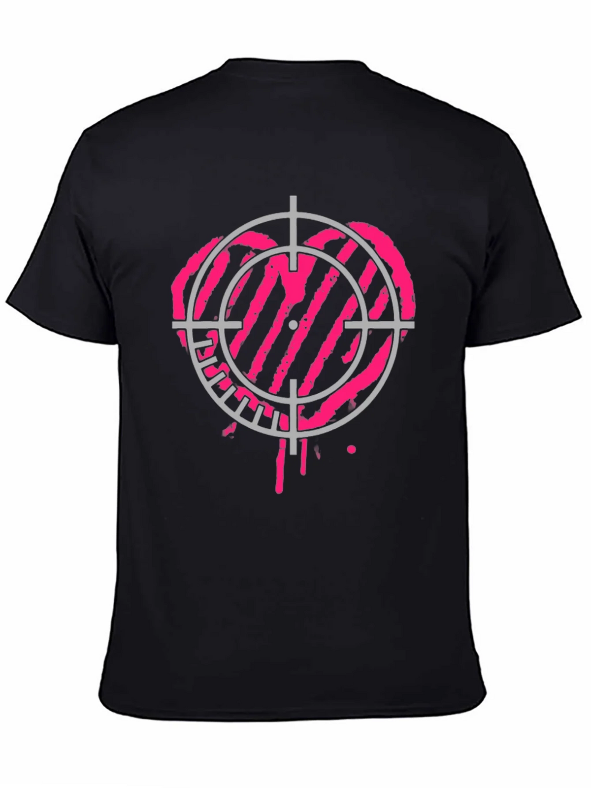 Heart Target Black T-Shirt - Unique Graphic Tee product image 3