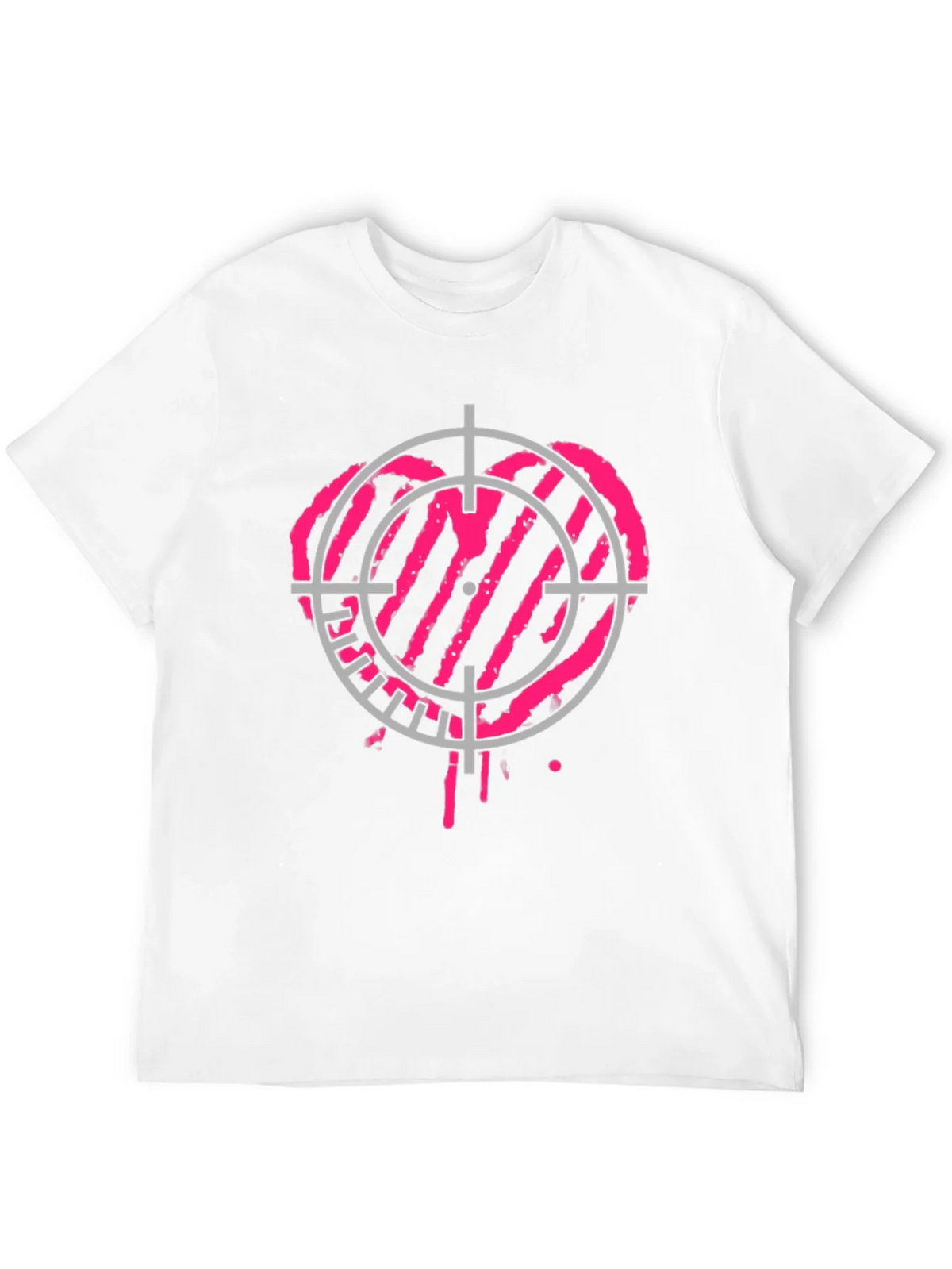 Heart Target Black T-Shirt - Unique Graphic Tee product image 9