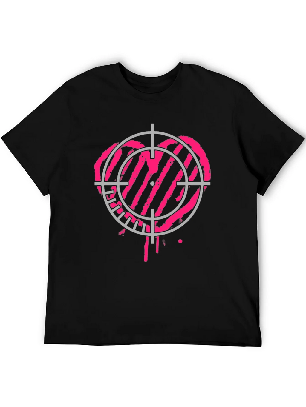 Heart Target Black T-Shirt - Unique Graphic Tee product image 4