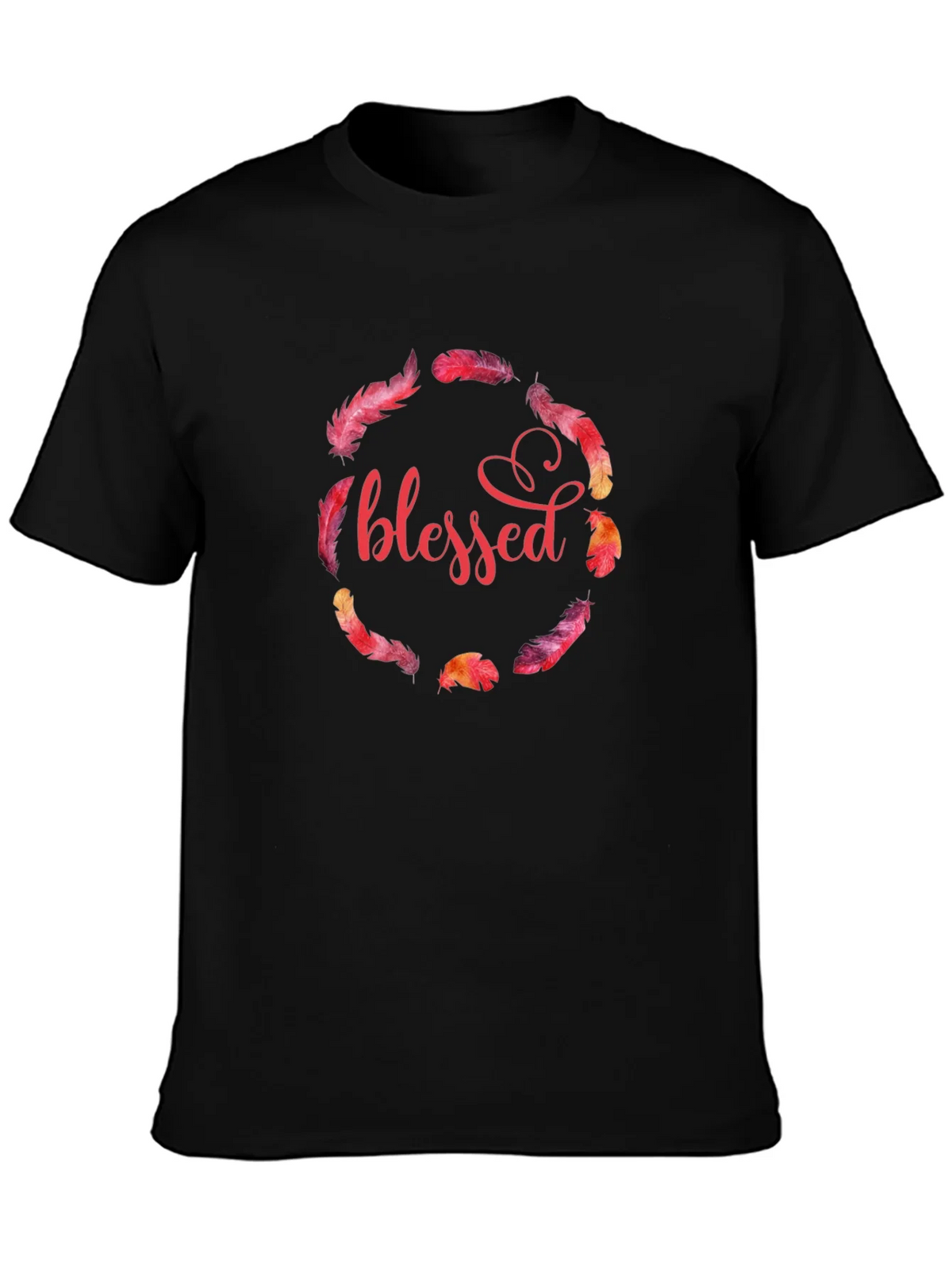 Blessed Feather Wreath Graphic T-Shirt product image 3