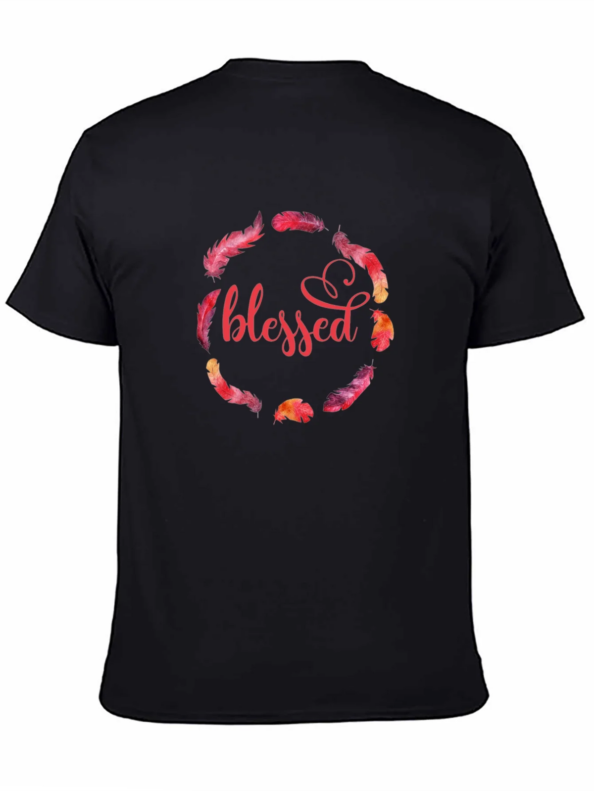 Blessed Feather Wreath Graphic T-Shirt product image 4