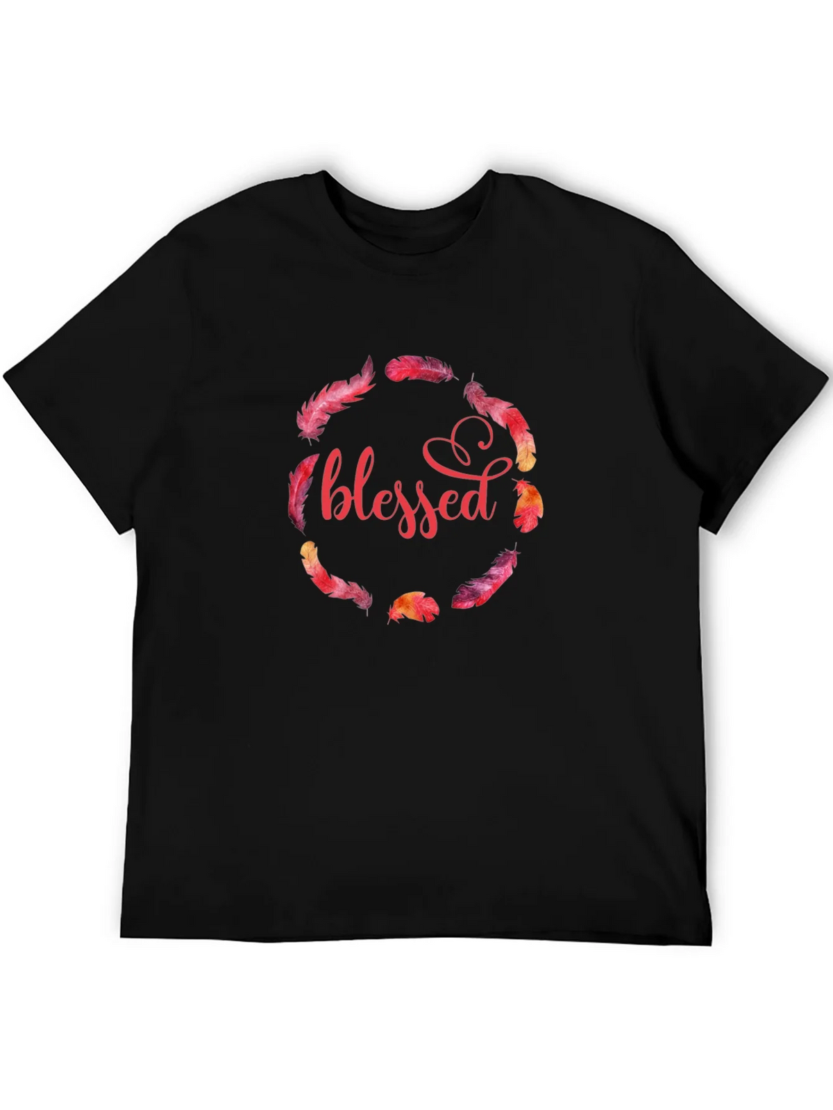 Blessed Feather Wreath Graphic T-Shirt product image 5