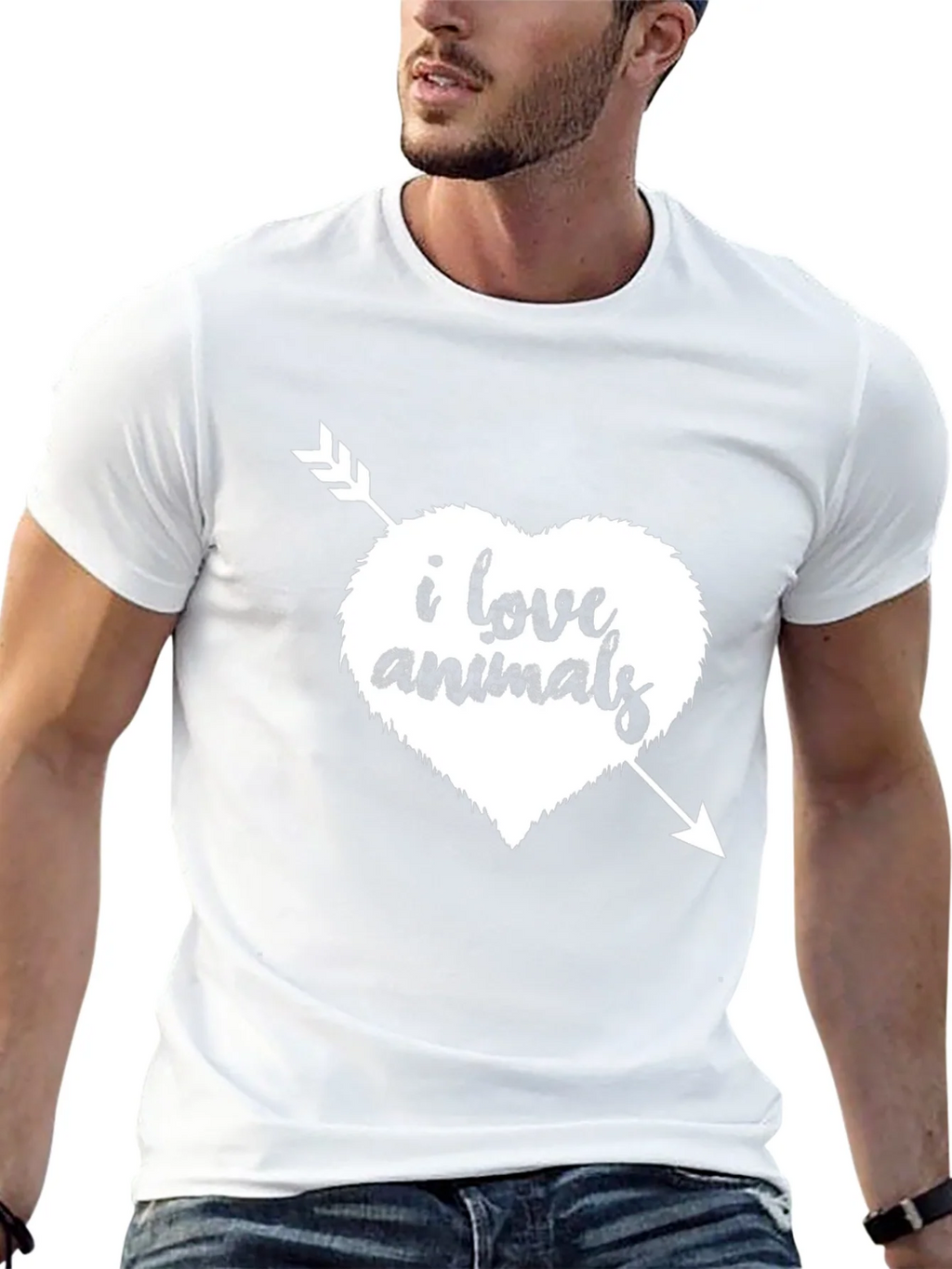 I Love Animals T-Shirt - Heart Arrow Graphic Tee product image 10