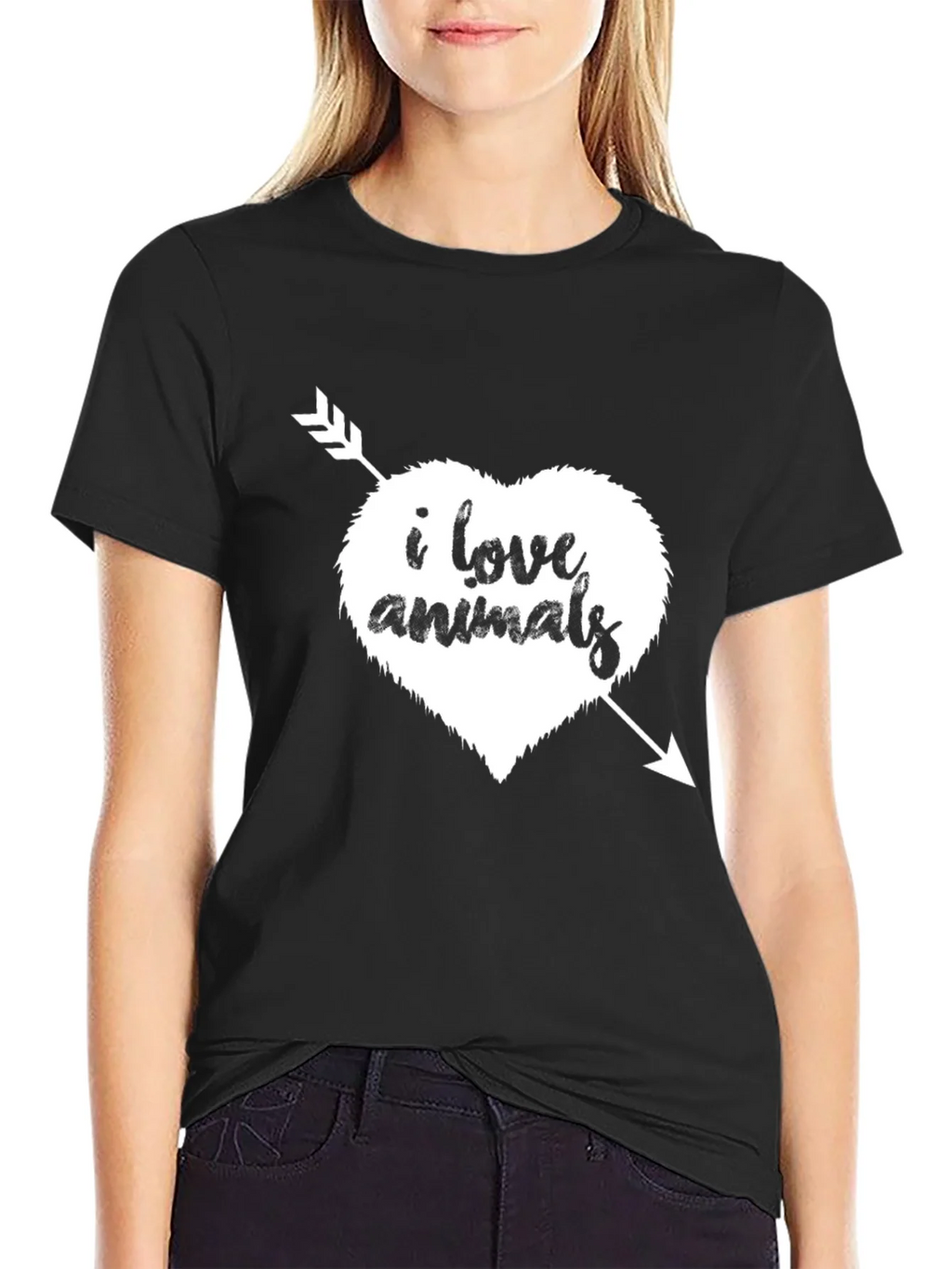 I Love Animals T-Shirt - Heart Arrow Graphic Tee product image 1