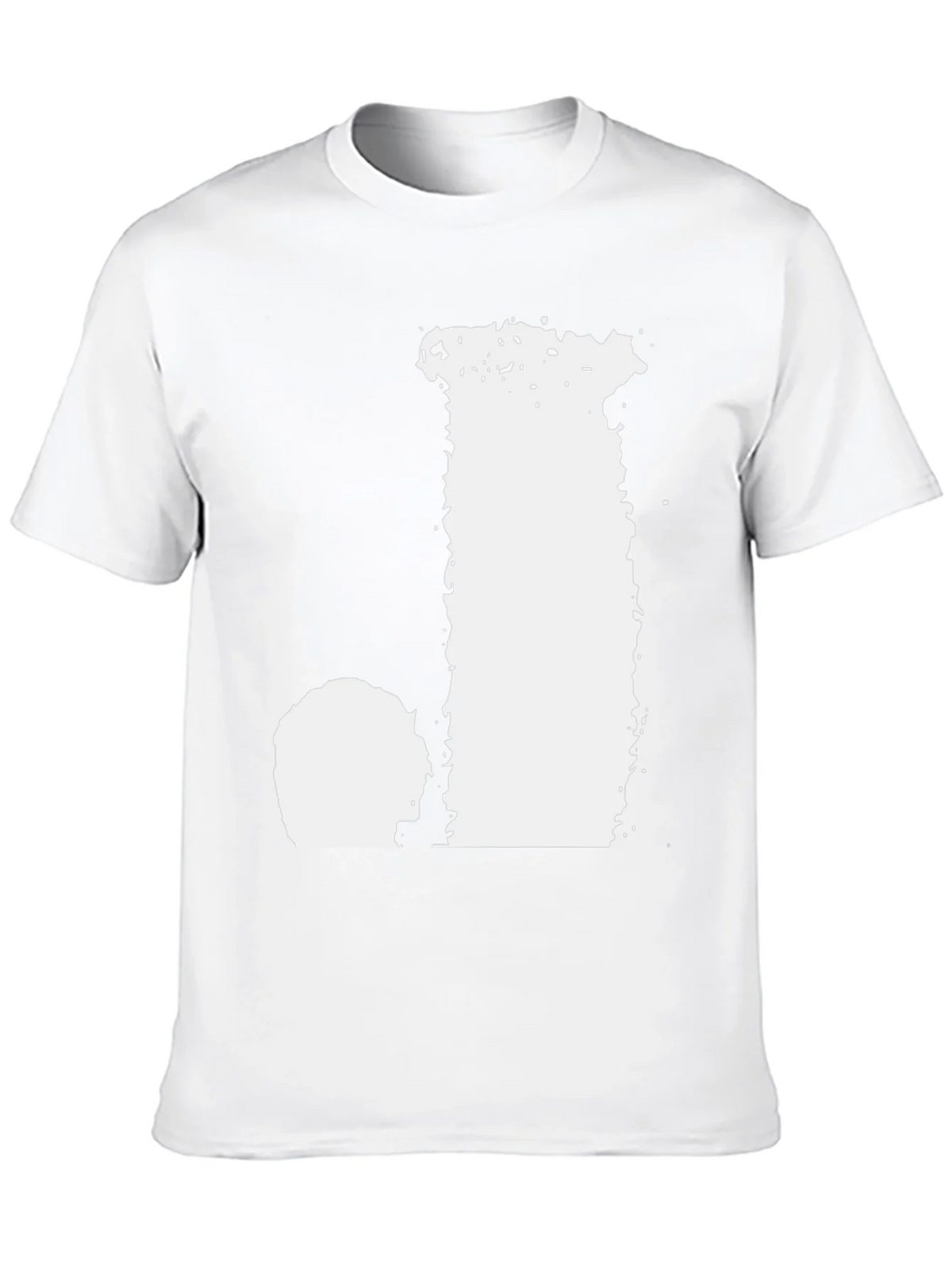 Black T-Shirt with Distressed Letter Graphic product image 8