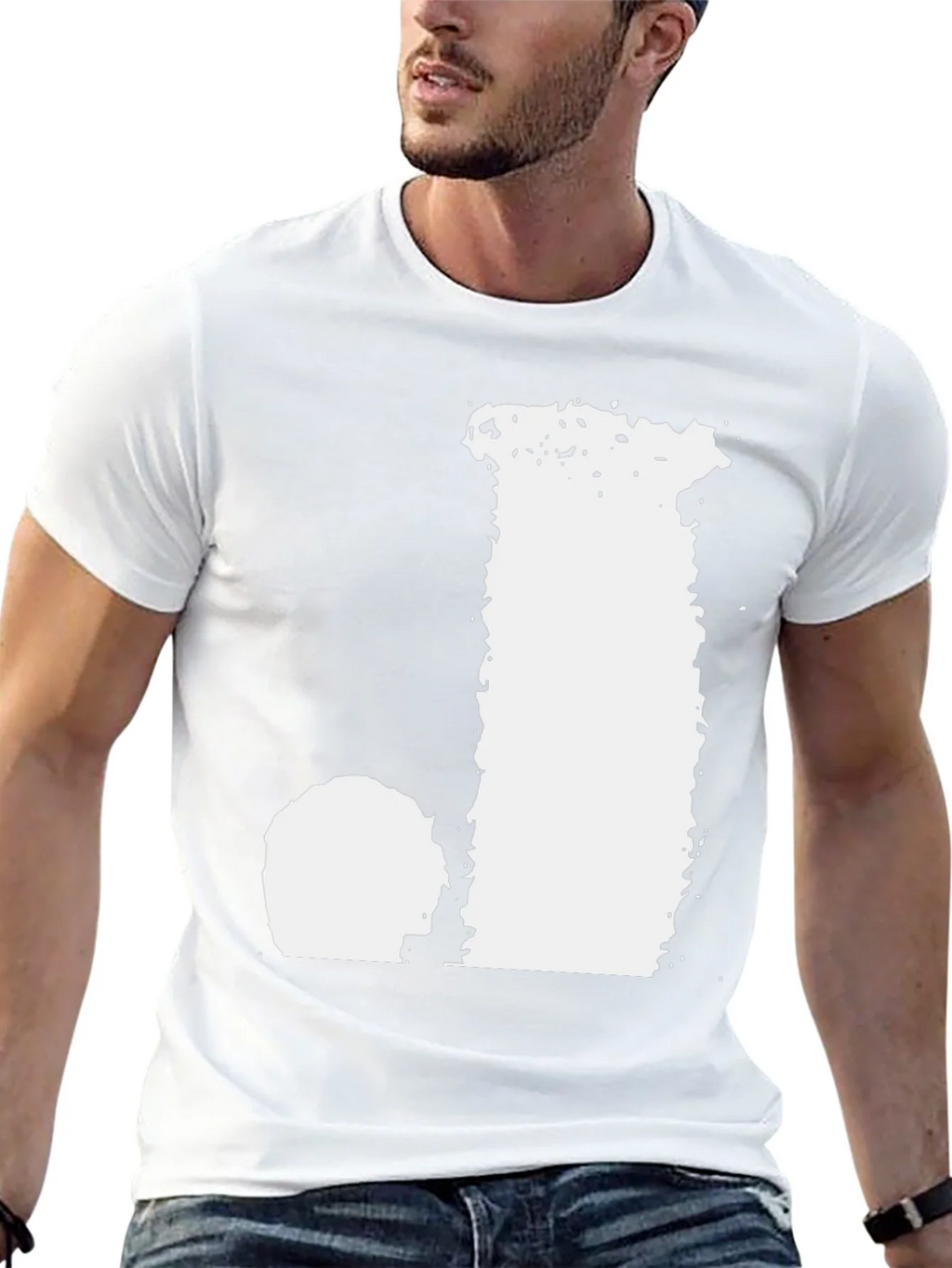 Black T-Shirt with Distressed Letter Graphic product image 11
