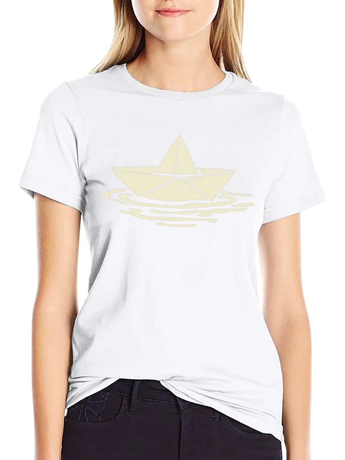 Paper Boat Tee - Mens Black Graphic T-Shirt product image 5